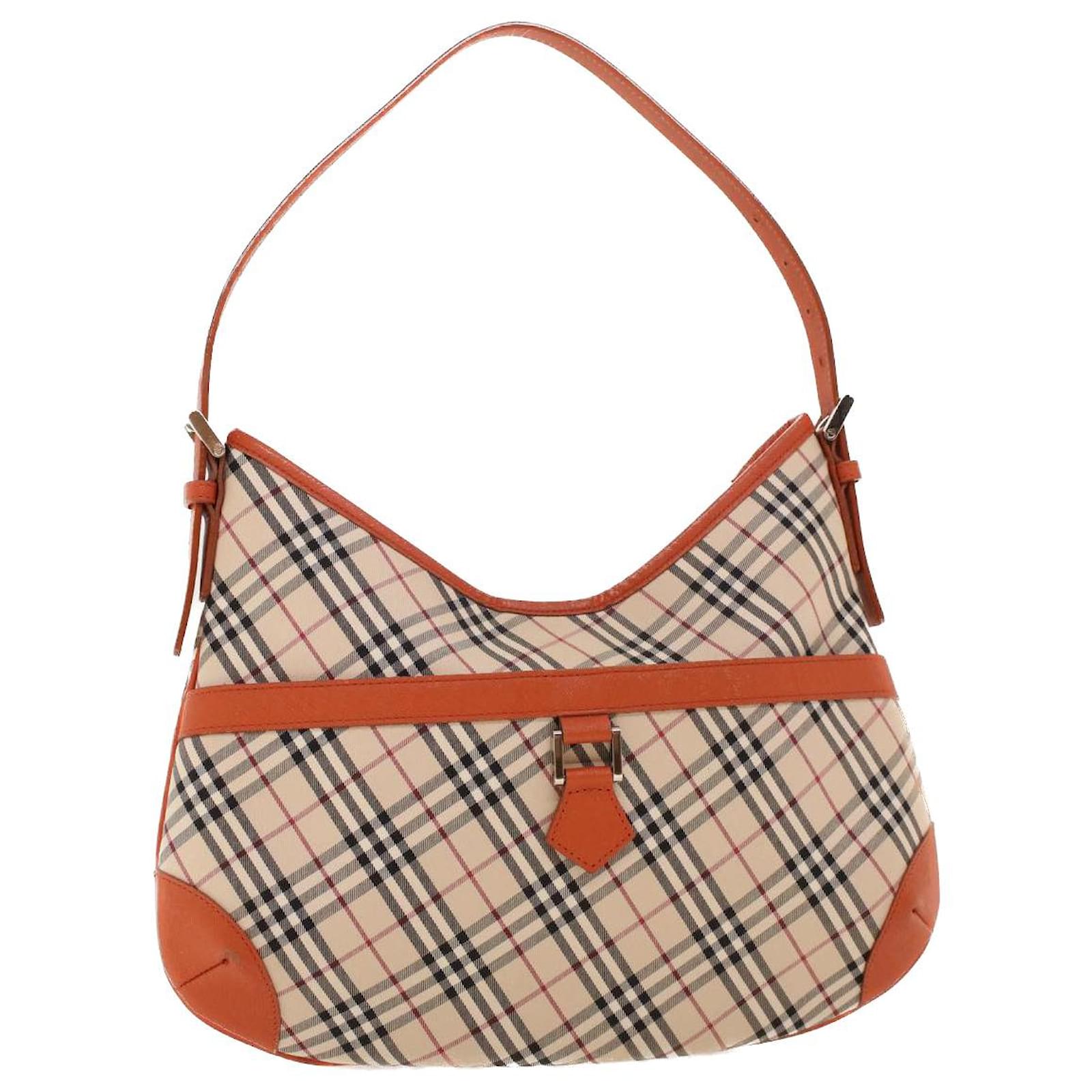 Burberry Nova Check Nylon Hobo Bag