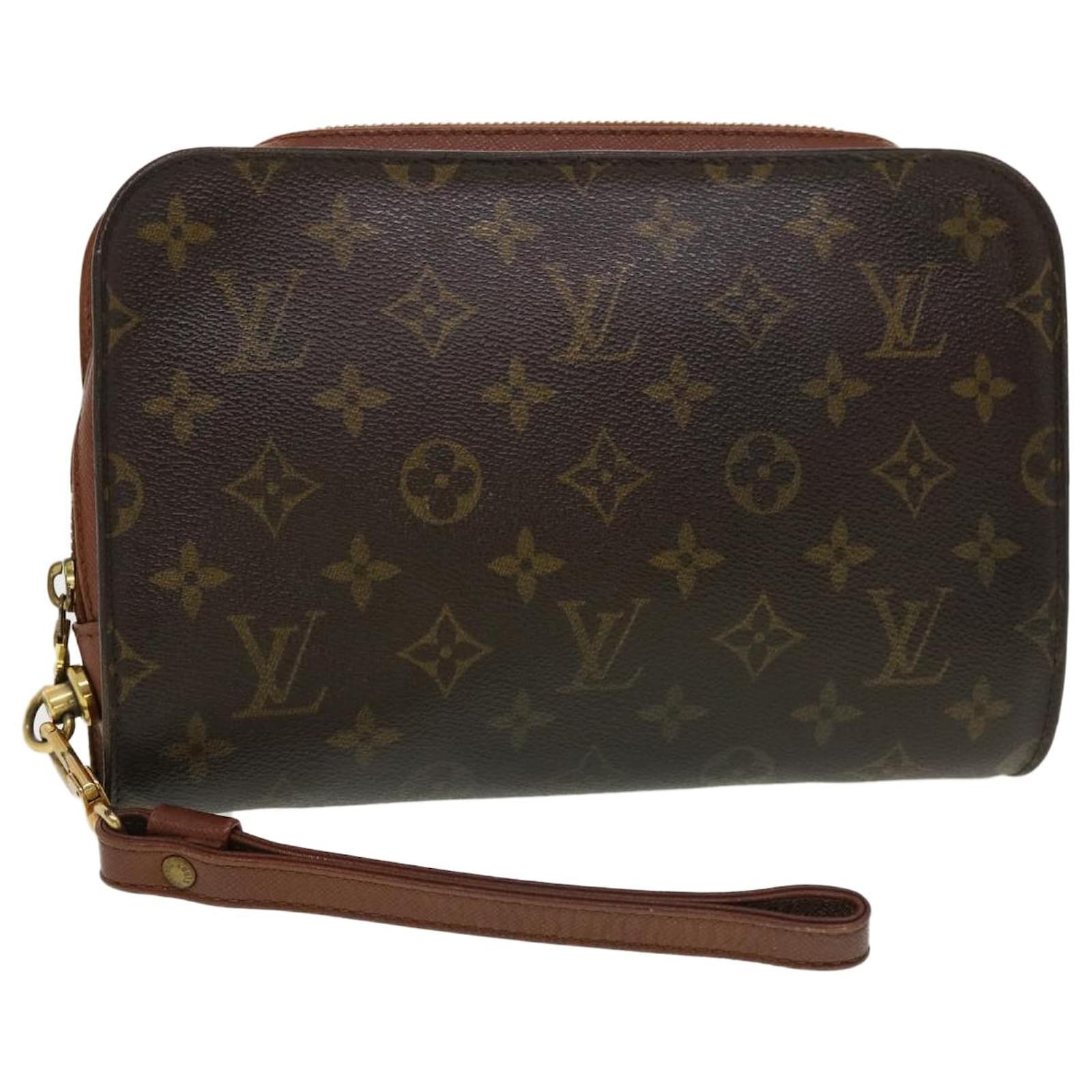 LOUIS VUITTON Monogram Canvas Orsay Brown Clutch