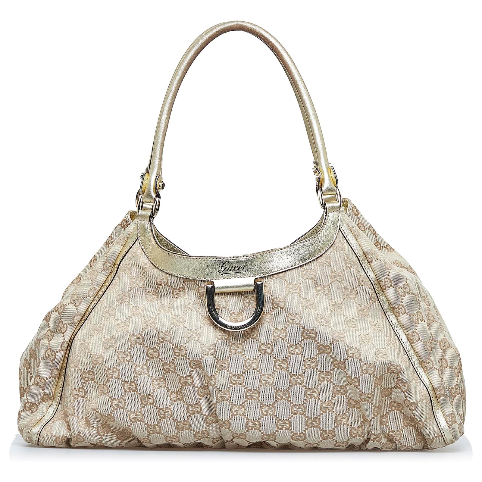 Gucci Large D-Ring Leather Hobo Bag