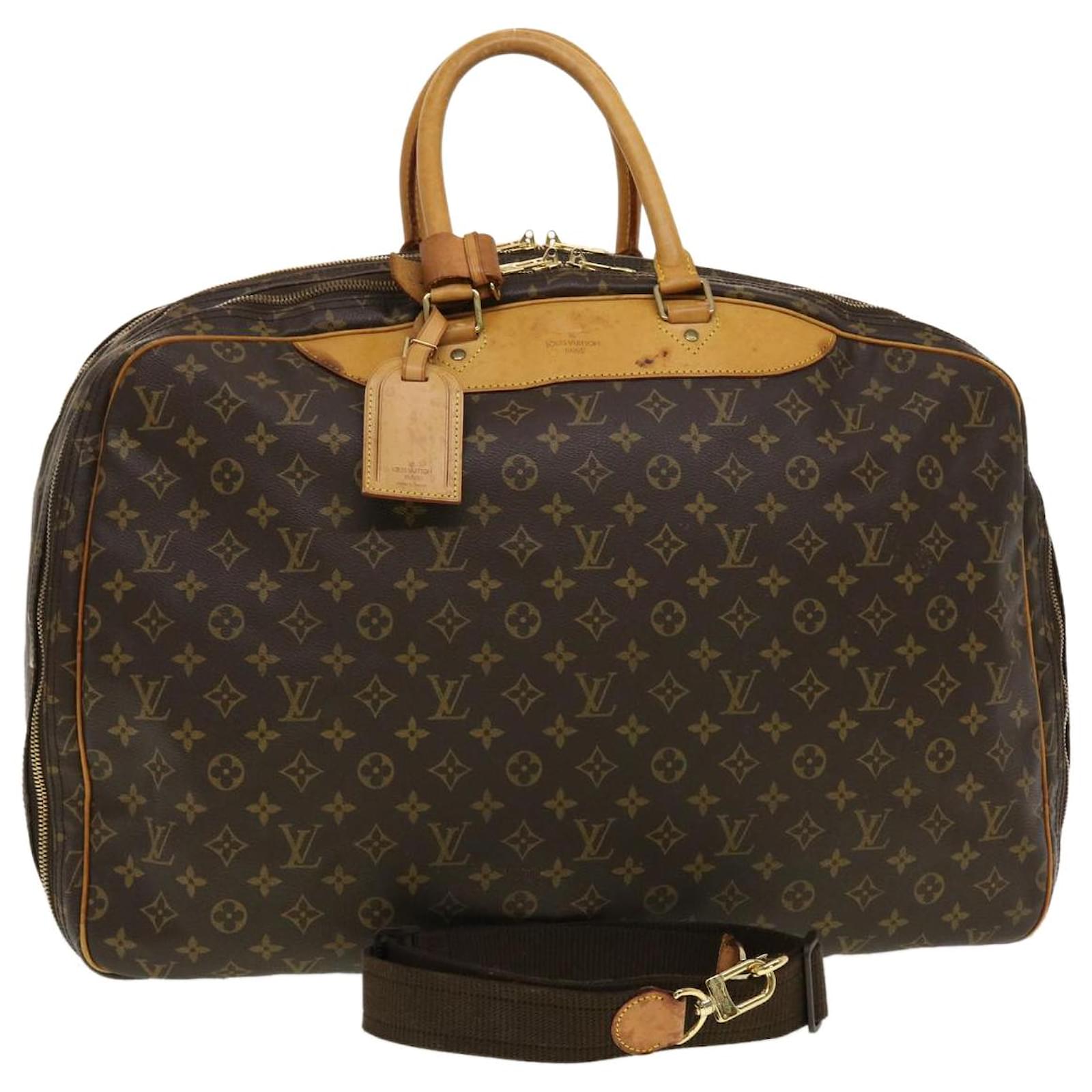 Auth LOUIS VUITTON Alize 2 Poches Monogram Suitcase Travel Bag