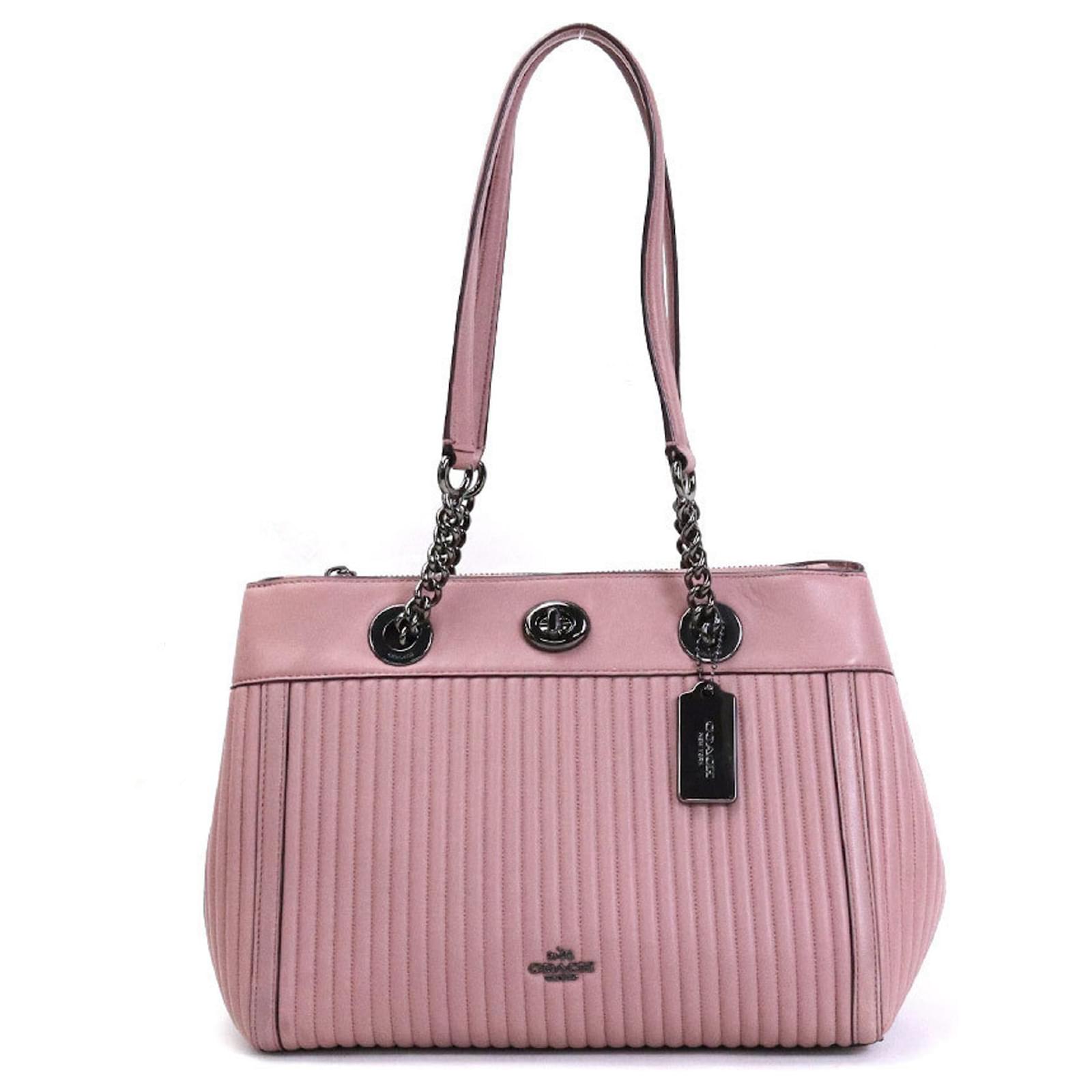 Coach Turnlock Pink Leather ref.923871 - Joli Closet