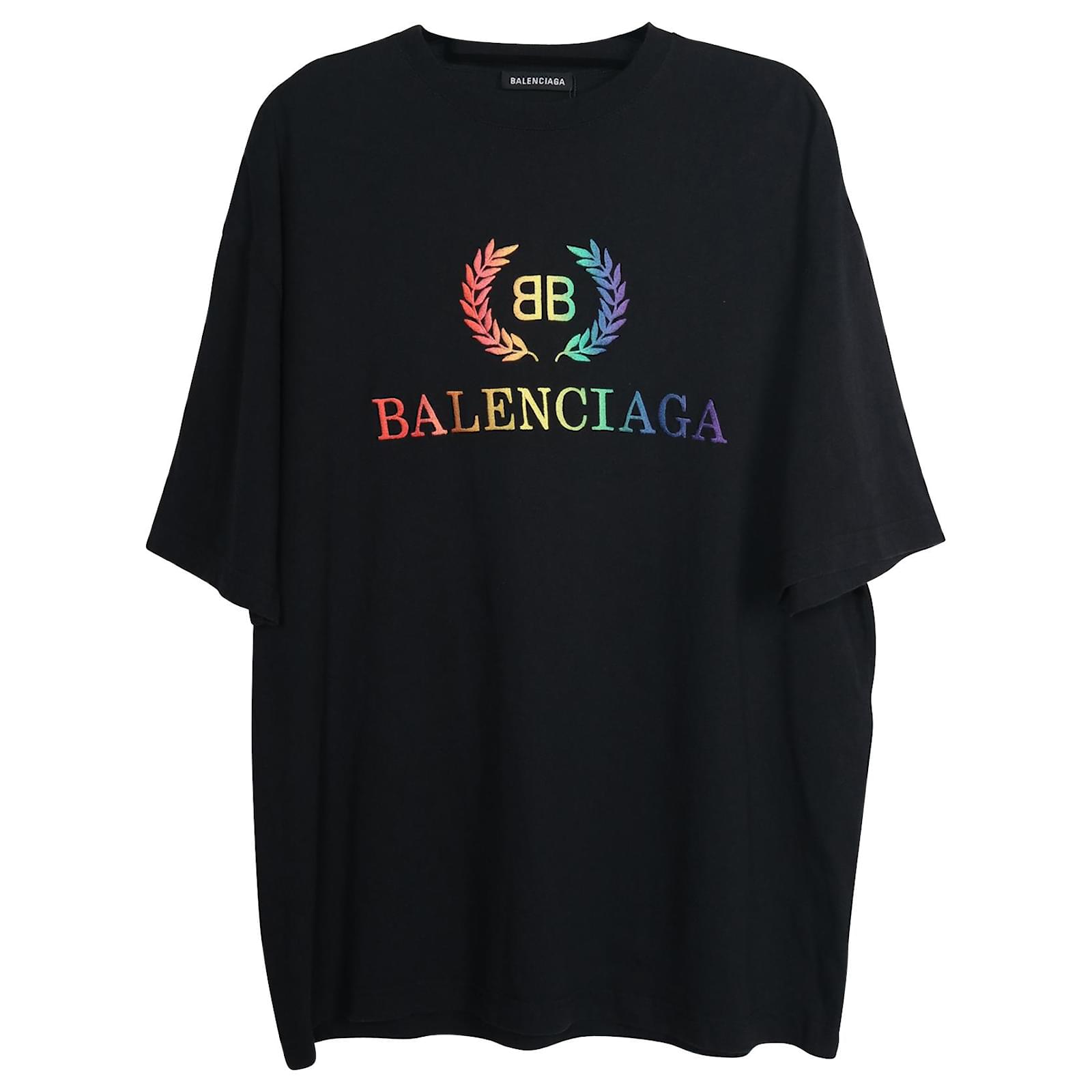 Rainbow Balenciaga T Shirt Balenciaga Black Rainbow BB