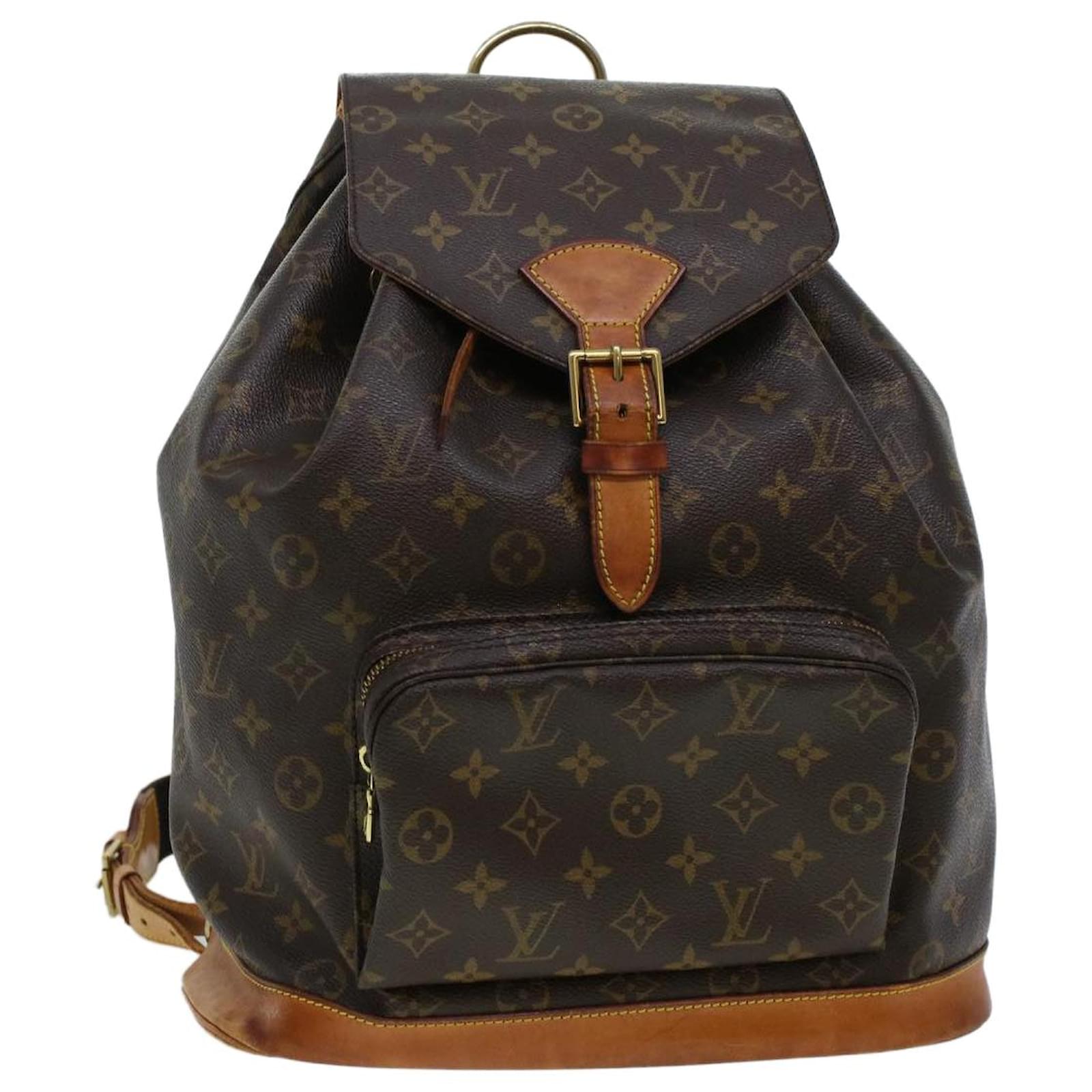 Auth Louis Vuitton Monogram Montsouris GM M51135 Women's Backpack