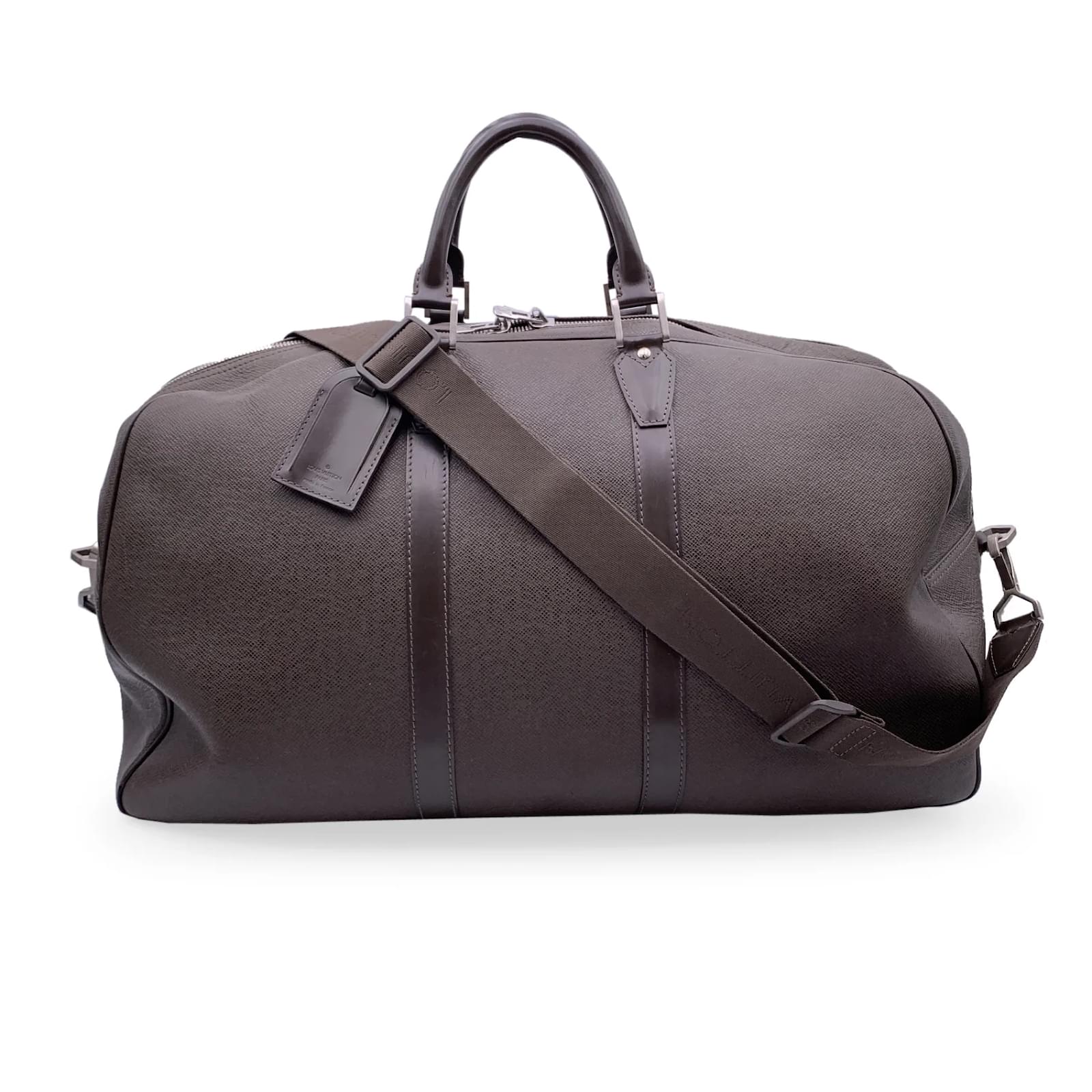 Louis Vuitton Brown Taiga Leather Kendall 55 Travel Duffle Bag ref