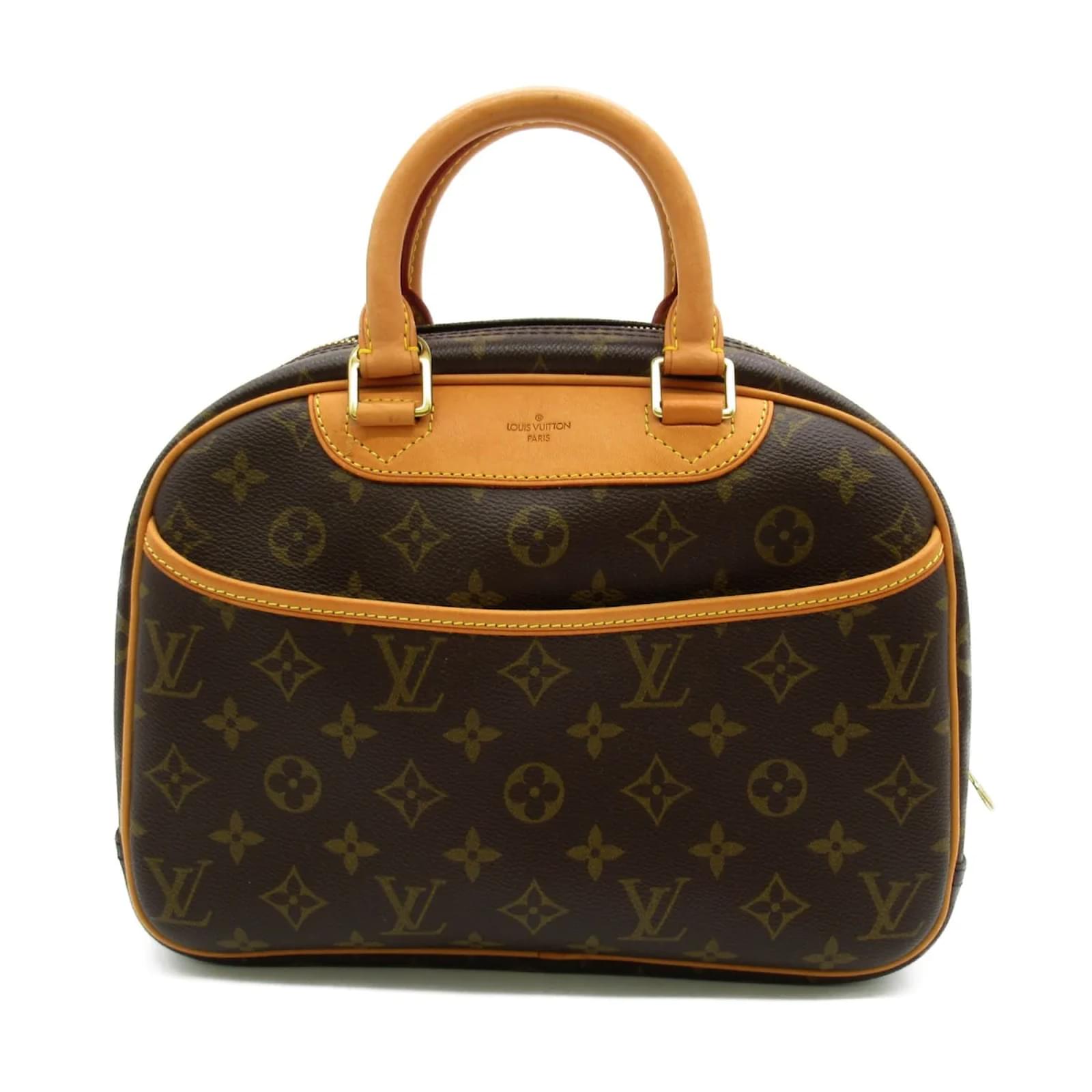 LOUIS VUITTON Monogram Trouville Hand Bag M42228 LV Auth 38330