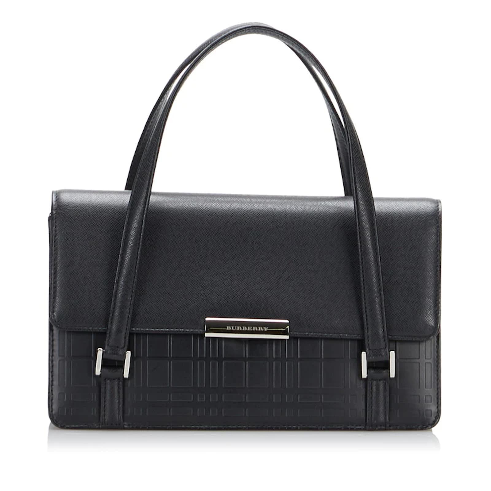 burberry black leather purse