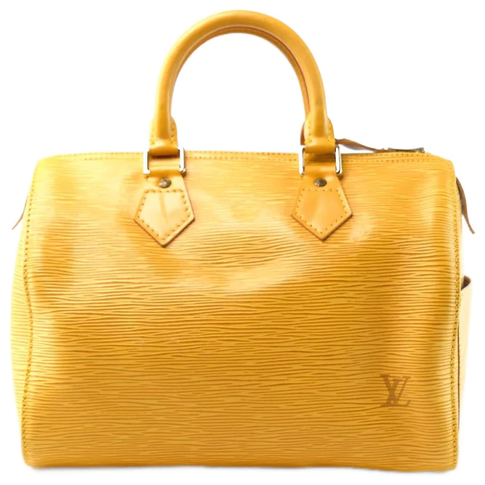 Louis Vuitton Yellow Monogram Empreinte Speedy Bandouliere 25