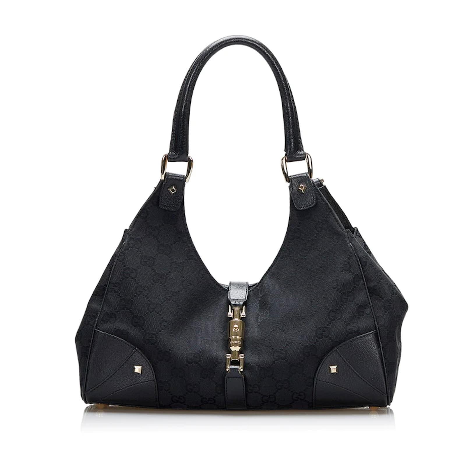 Gucci GG Canvas Nailhead Jackie Bag 124407 Black Cloth ref.925083 ...