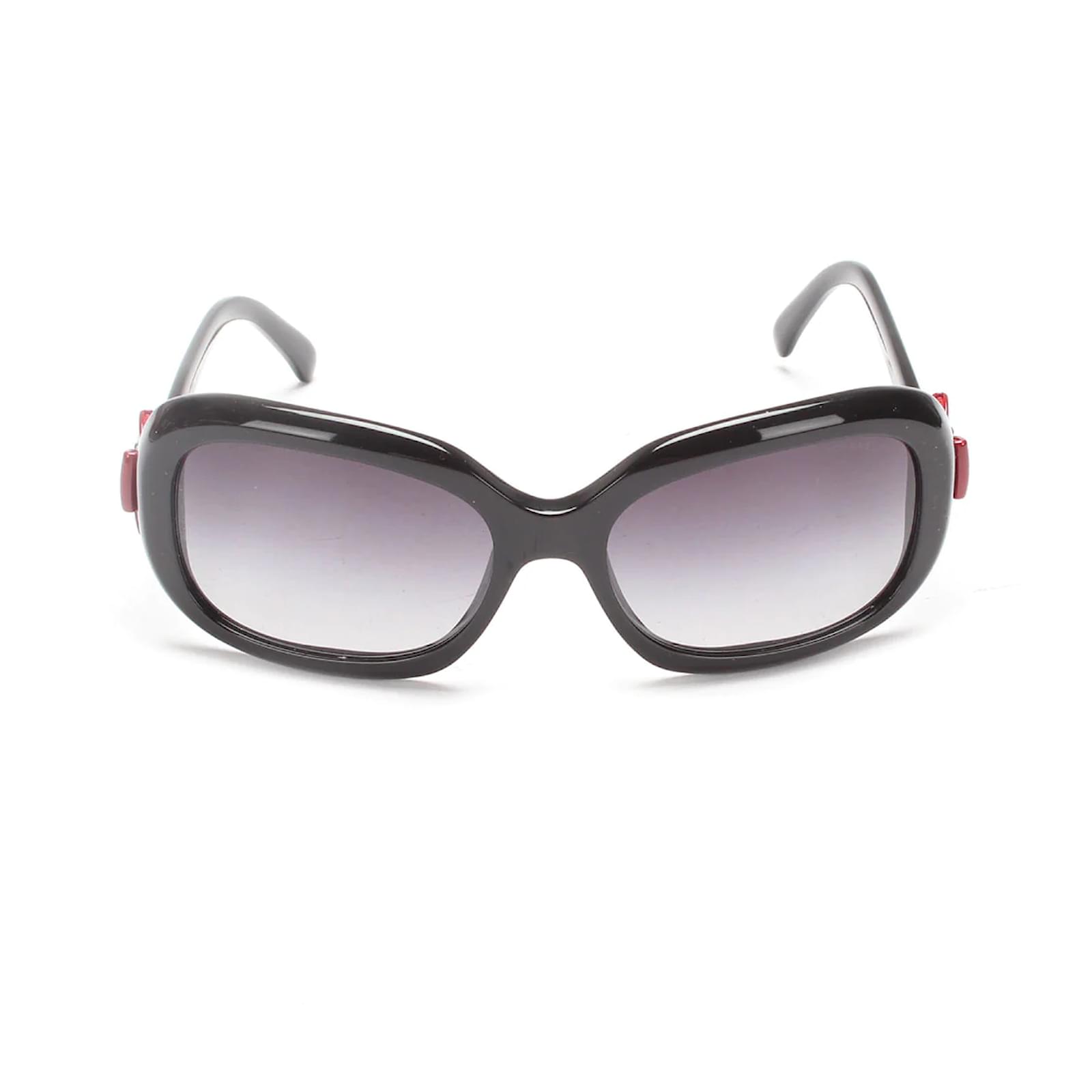 chanel white and black sunglasses