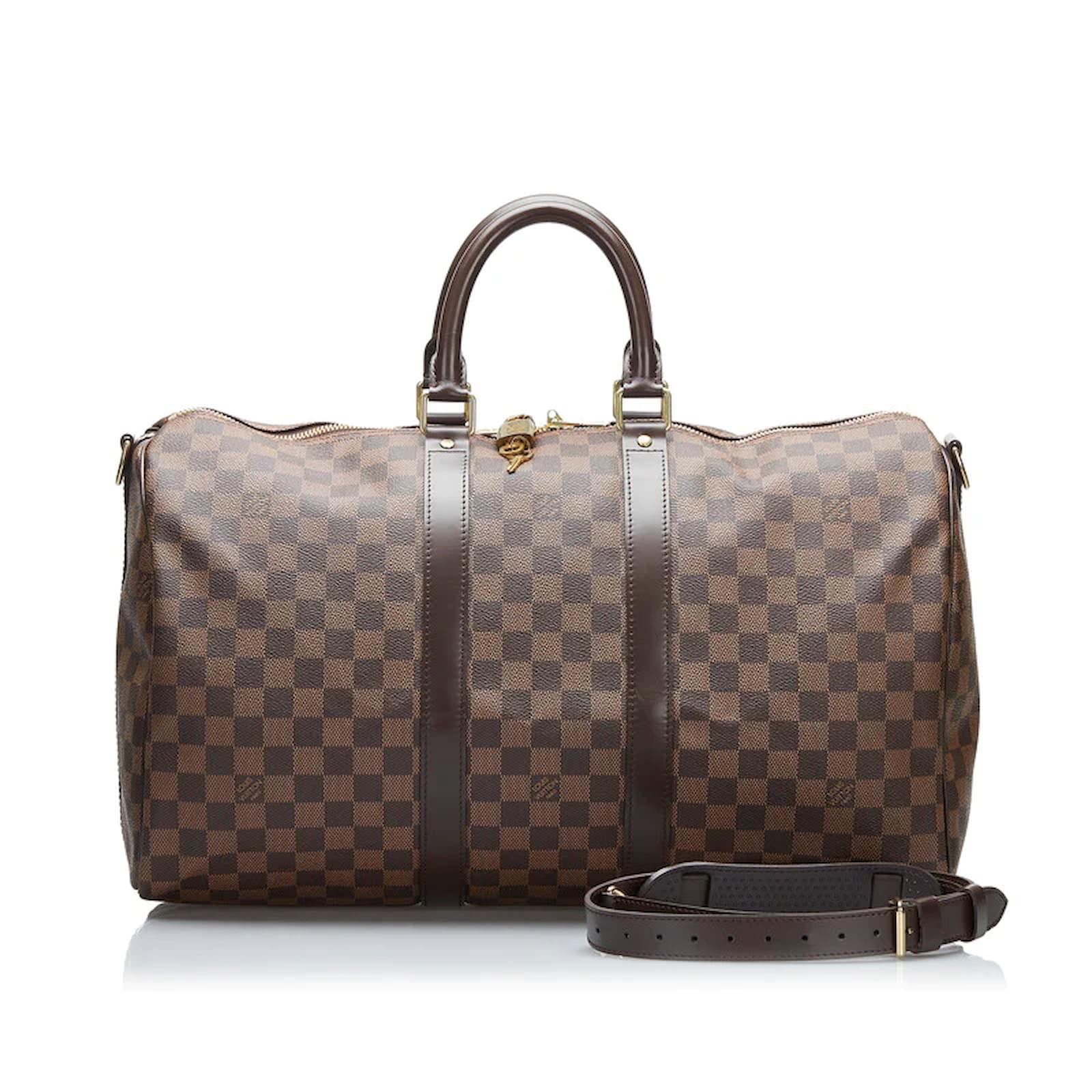Louis Vuitton Damier Ebene Keepall Bandouliere 45 N41428 Brown Cloth  ref.925236 - Joli Closet