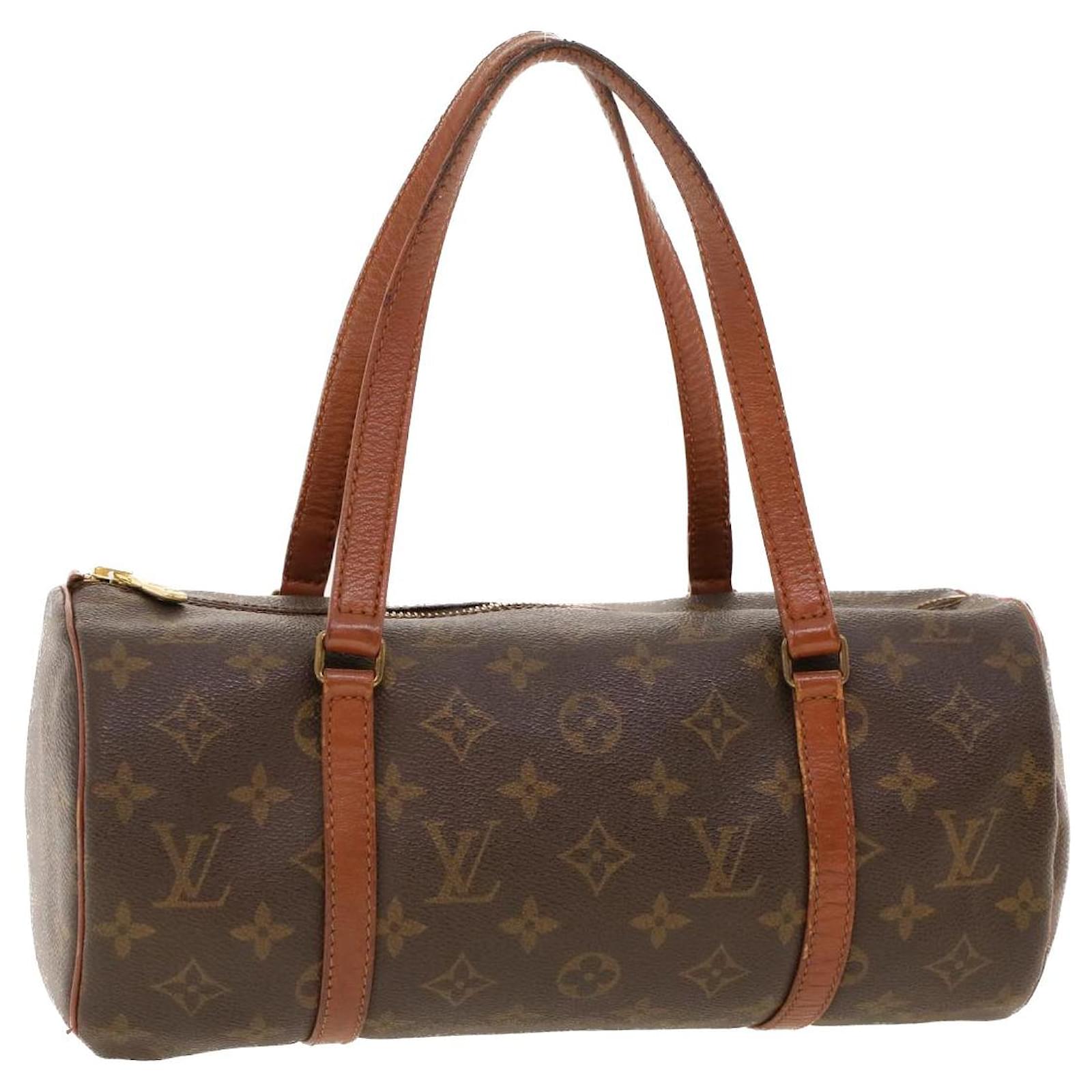 LOUIS VUITTON PAPILLON BAG, classic monogram canvas and natural