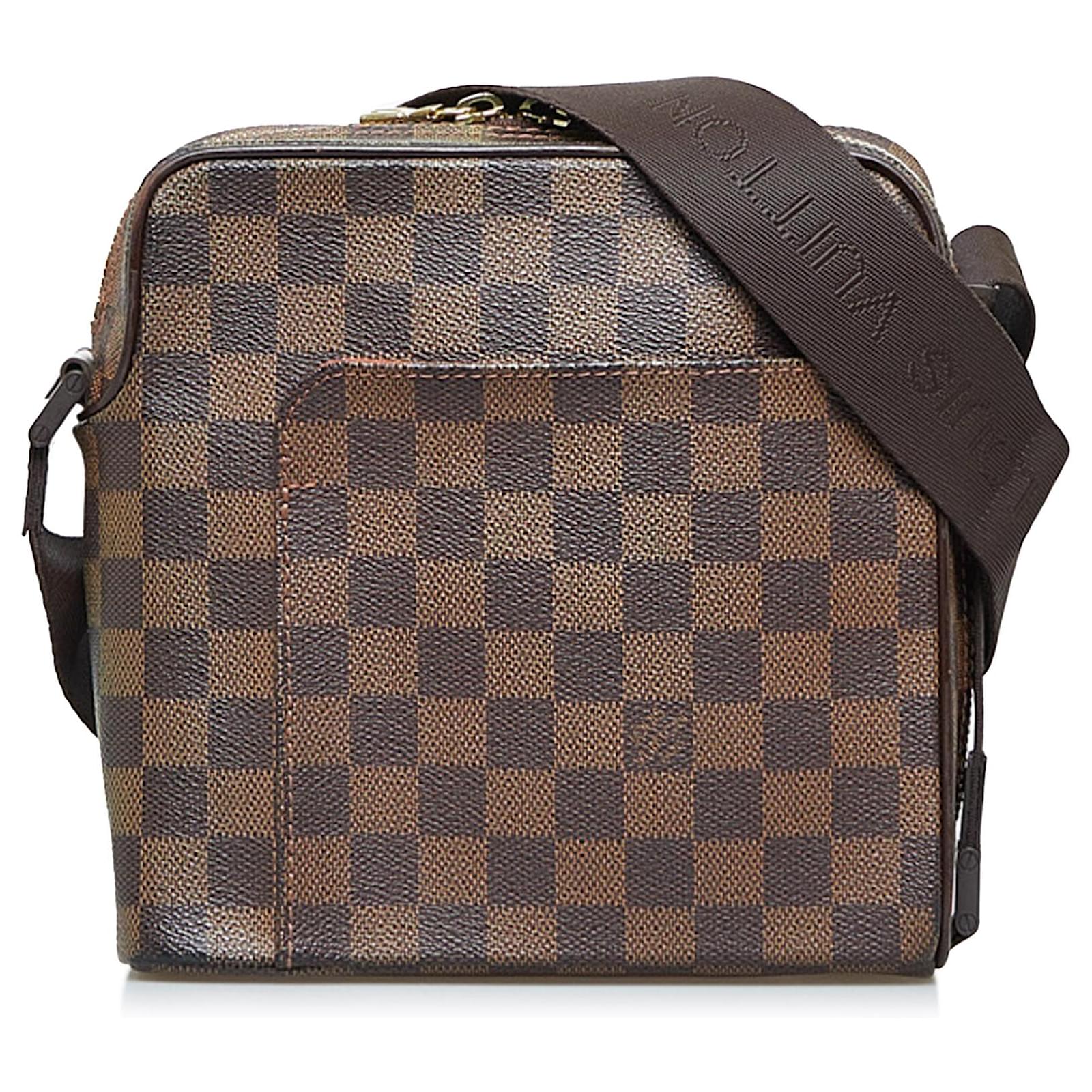 Pre-owned Louis Vuitton Olav Damier Ebene mm Brown Crossbody Bag