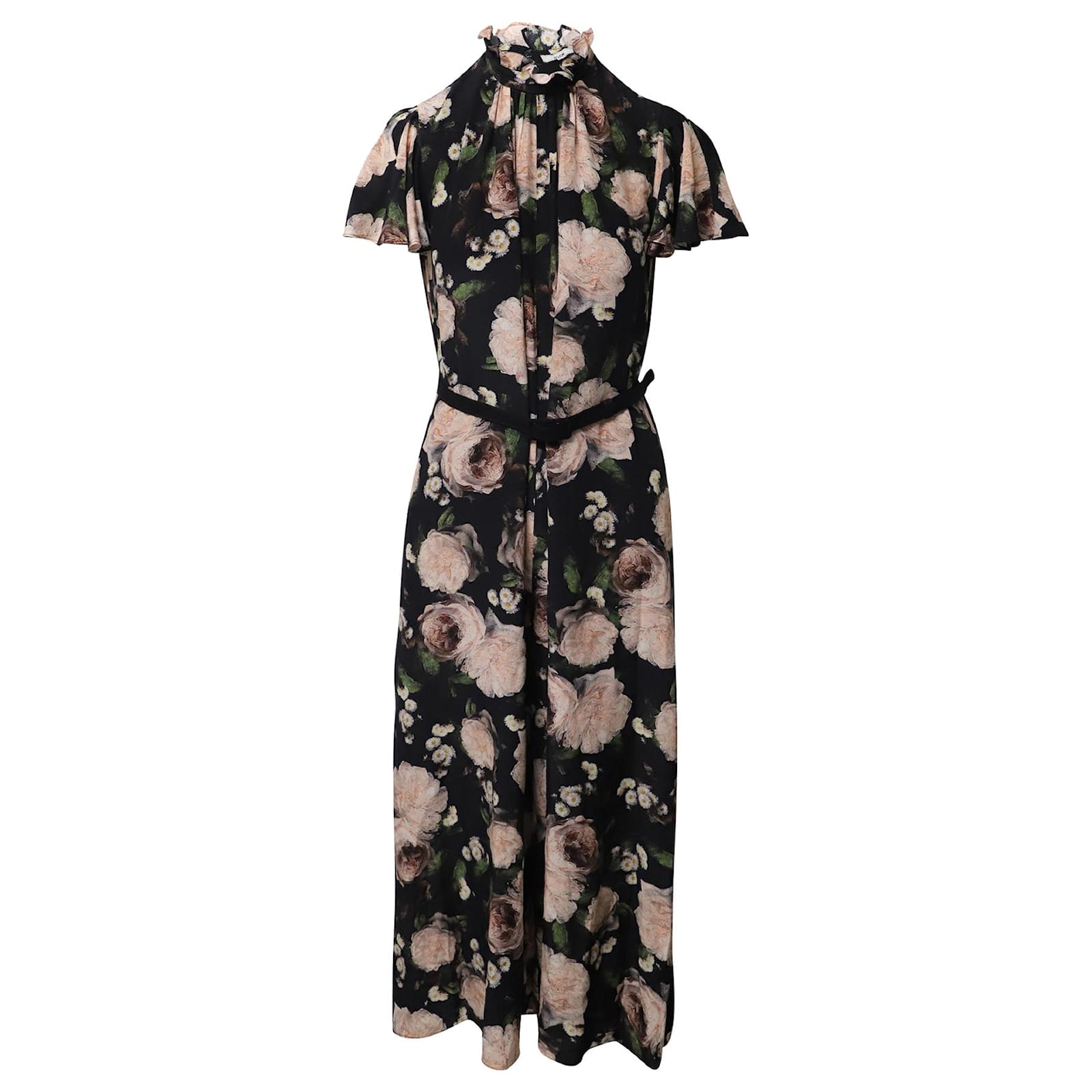 Erdem Ella May High Neck Jumpsuit in Floral Print Silk ref.925794 Joli Closet