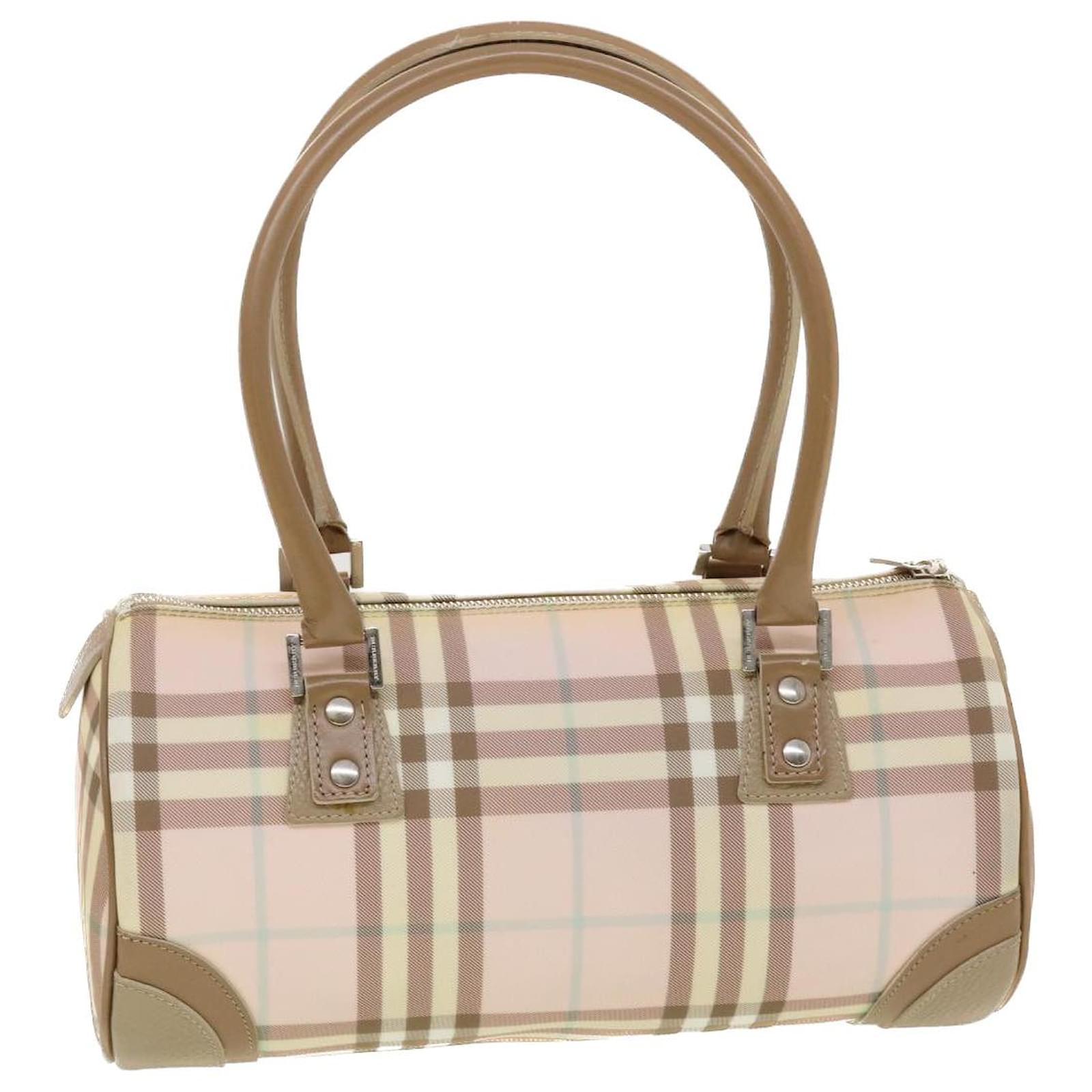 BURBERRY Nova Check Hand Bag PVC Leather Pink T-04-01 Auth yk7054b  ref.926003 - Joli Closet