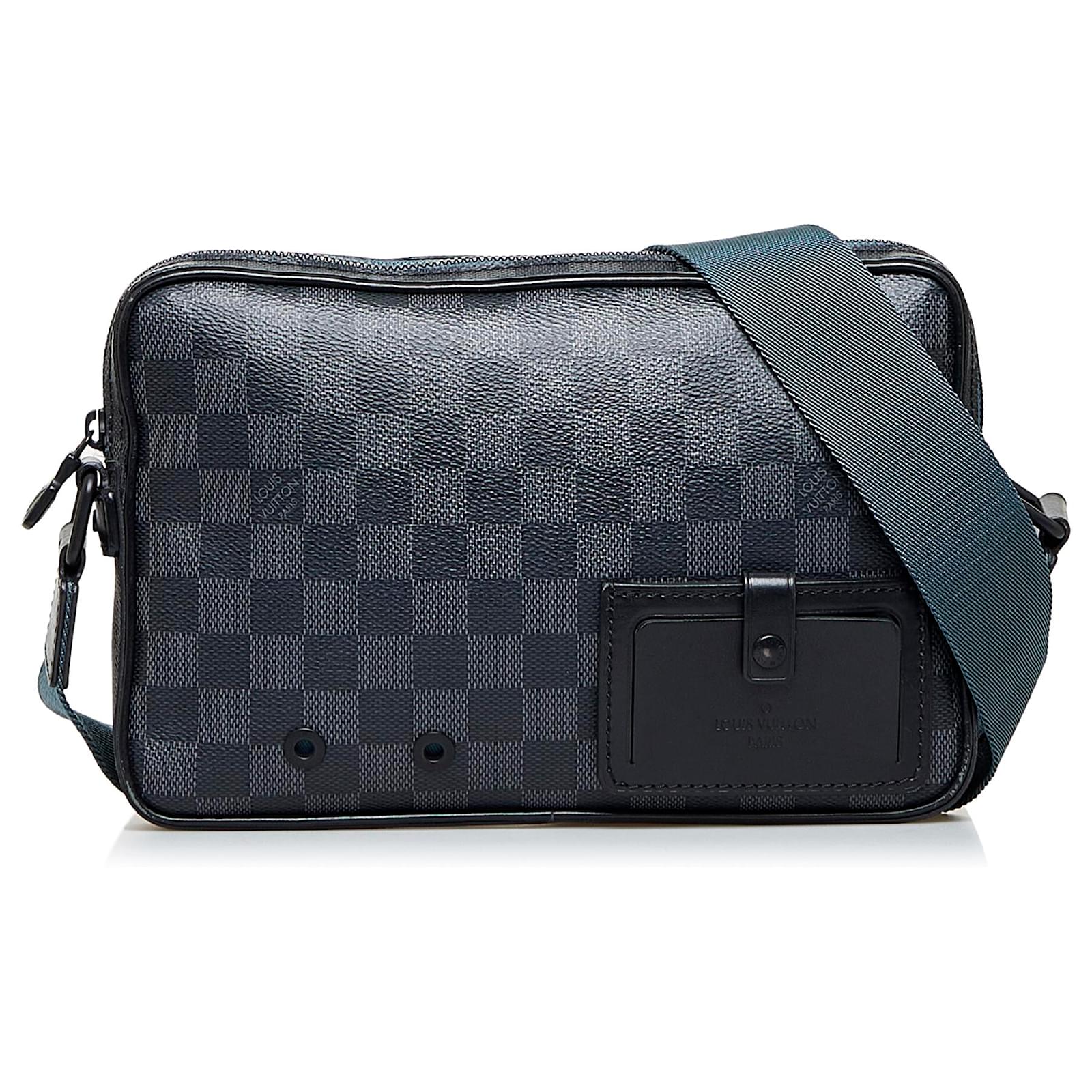 Louis Vuitton Schwarze Damier Graphite Alpha Messenger Bag Leinwand ref