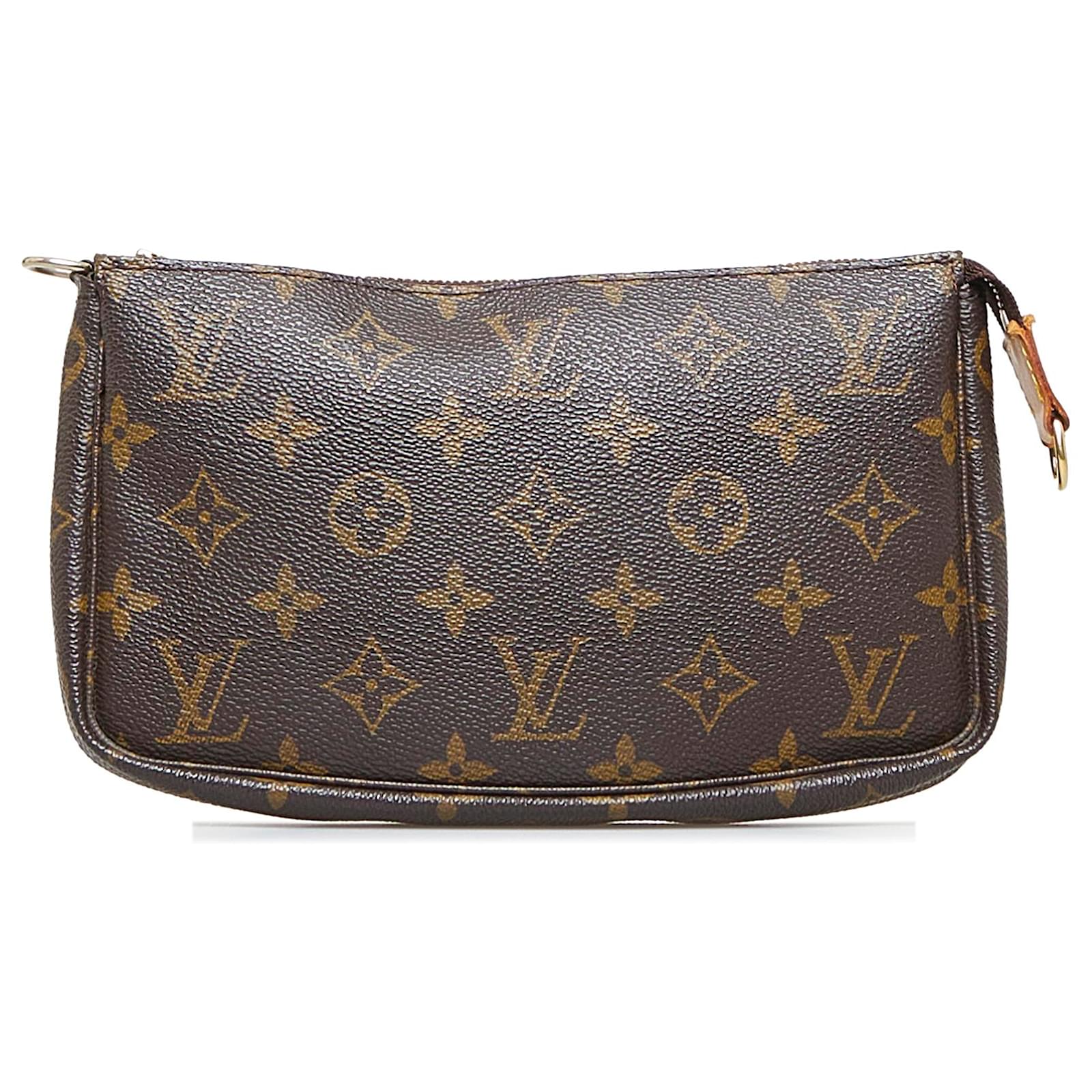 Pochette accessoire cloth handbag Louis Vuitton Brown in Cloth