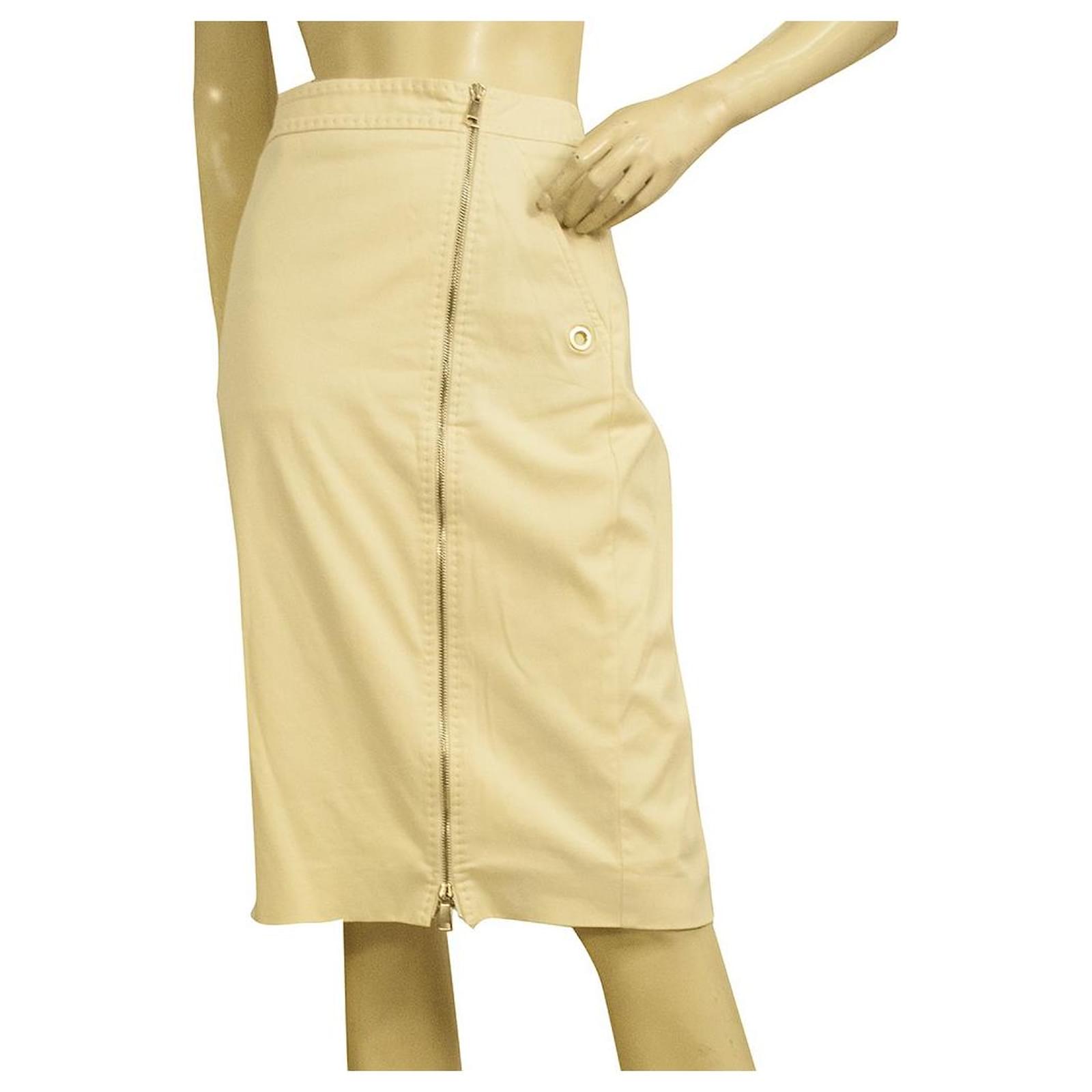 Knee length hotsell skirt with zippers