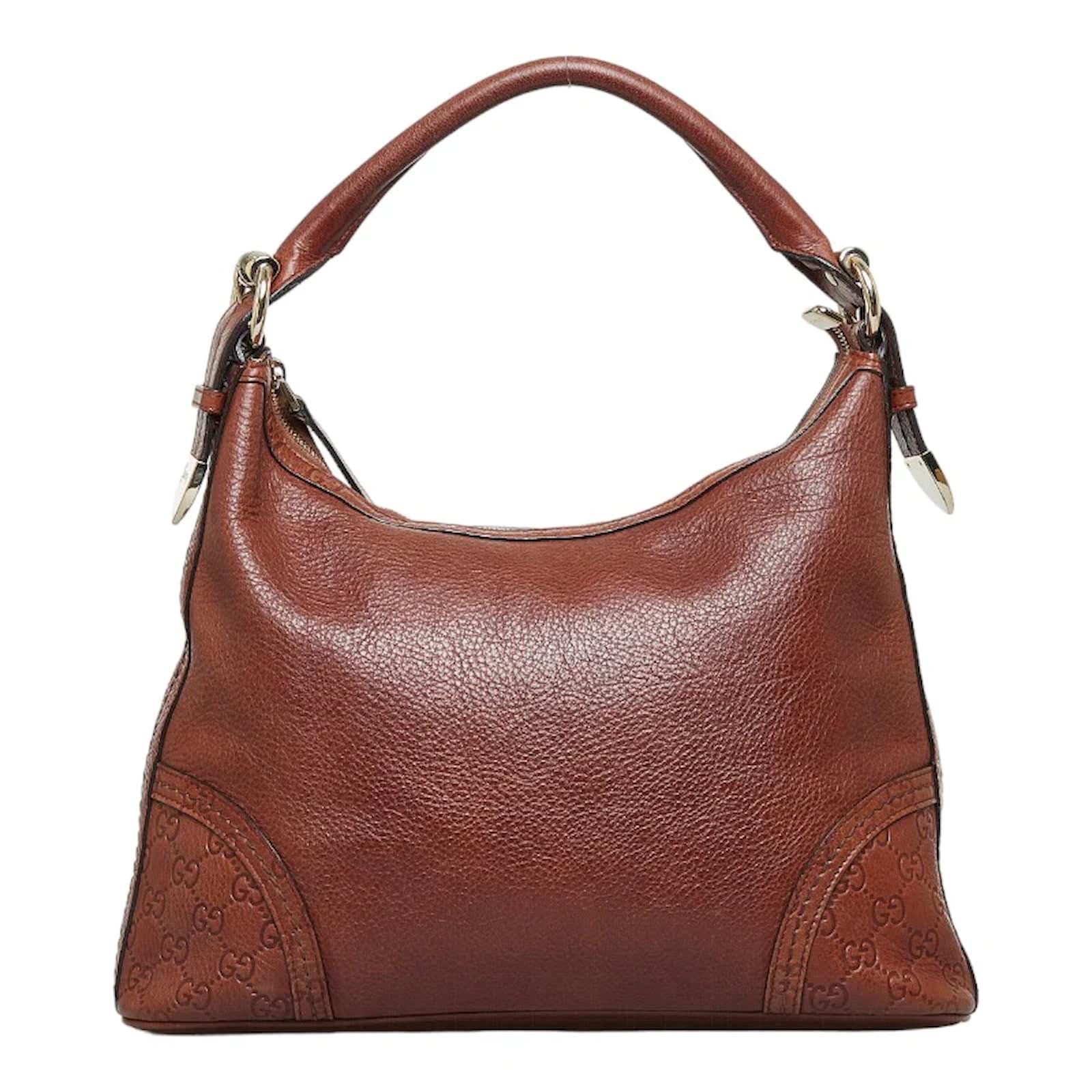 Gucci GUCCI Abbey sima shoulder bag 190525 leather brown