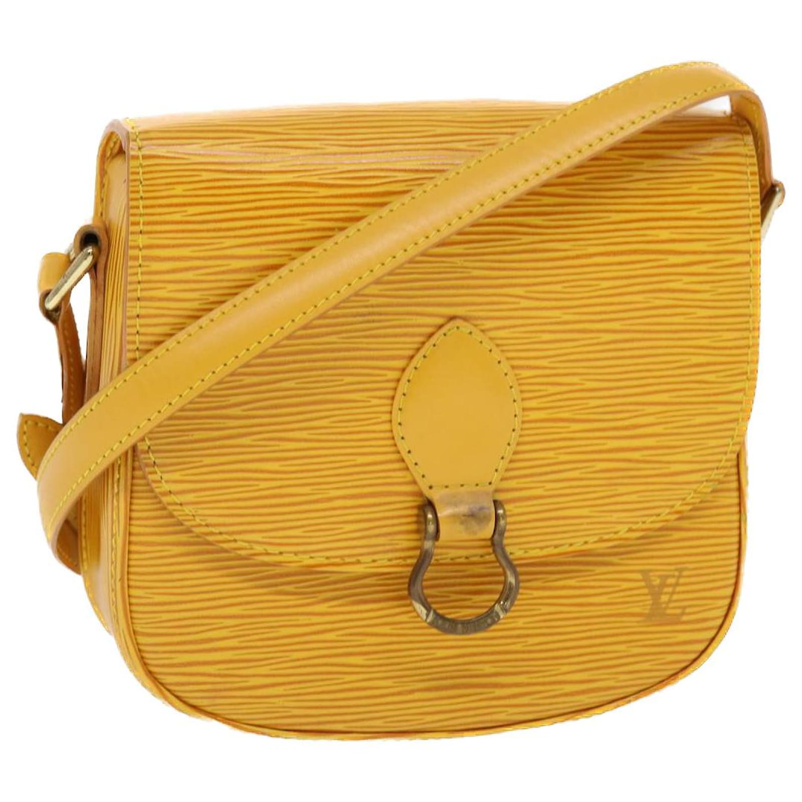 LOUIS VUITTON Epi Saint Cloud PM Shoulder Bag Yellow M52219 LV