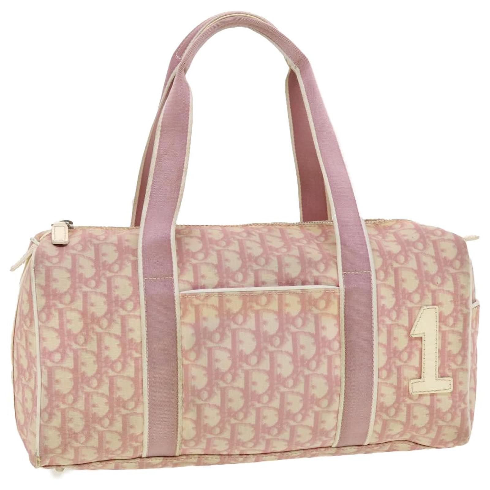 Christian Dior Trotter Canvas Hand Bag Pink BO D 0014 Auth bs5416  ref.929331 - Joli Closet