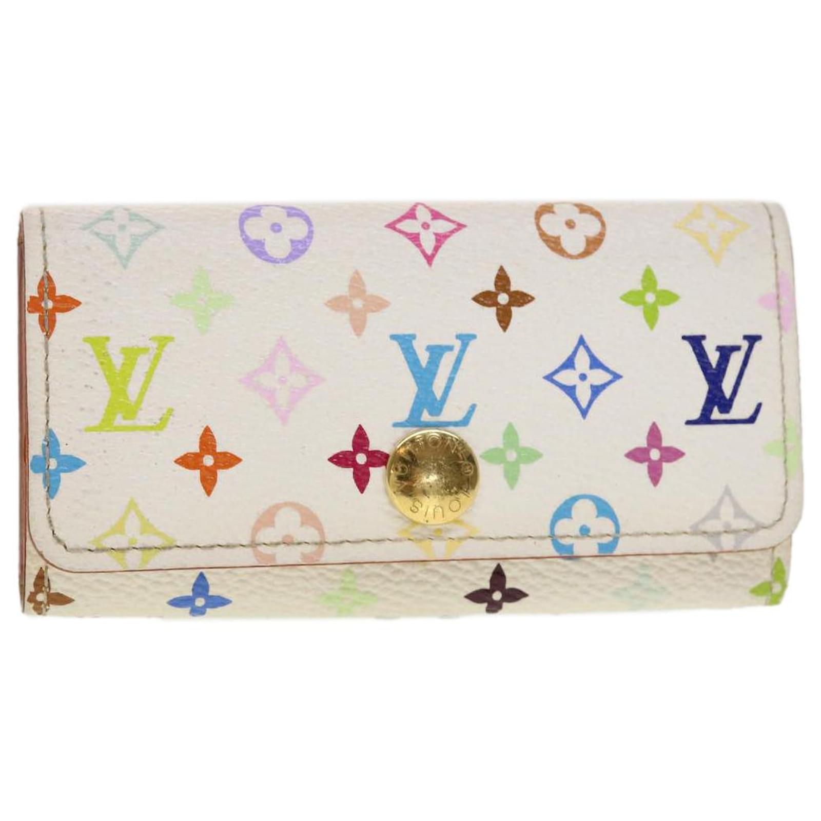 LOUIS VUITTON Monogram Multicolor Multicles 4 Keys Case White