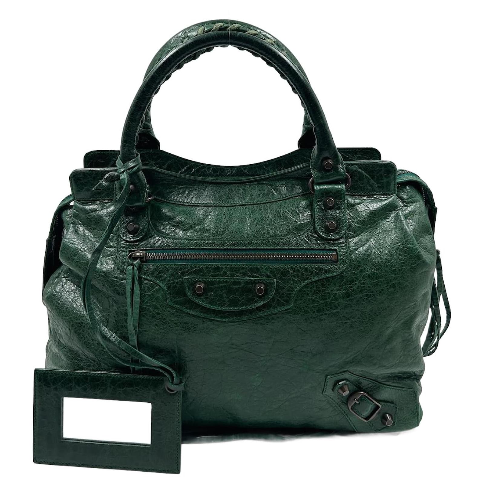 Balenciaga green hot sale city bag