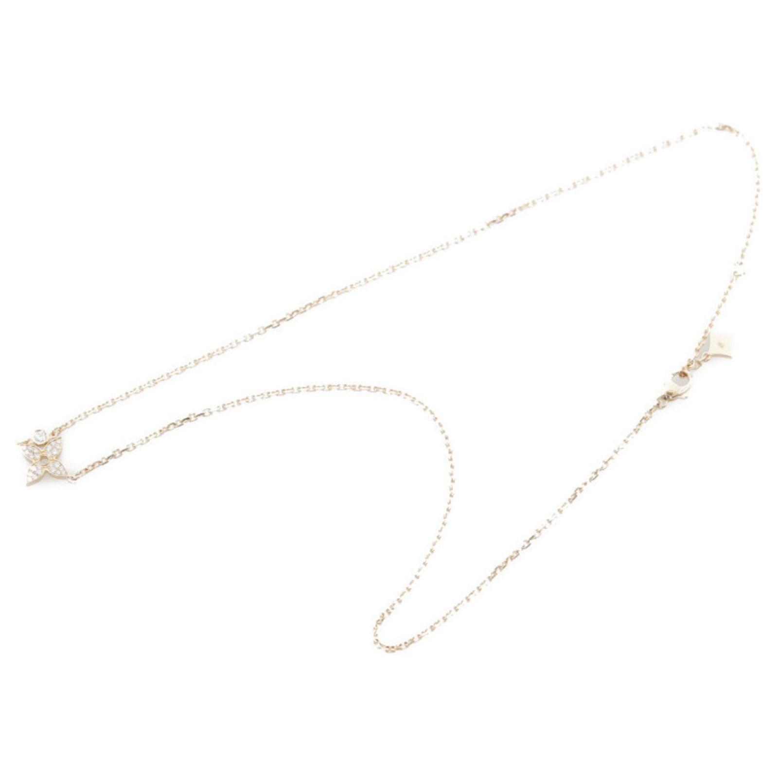 Idylle blossom white gold necklace Louis Vuitton Pink in White