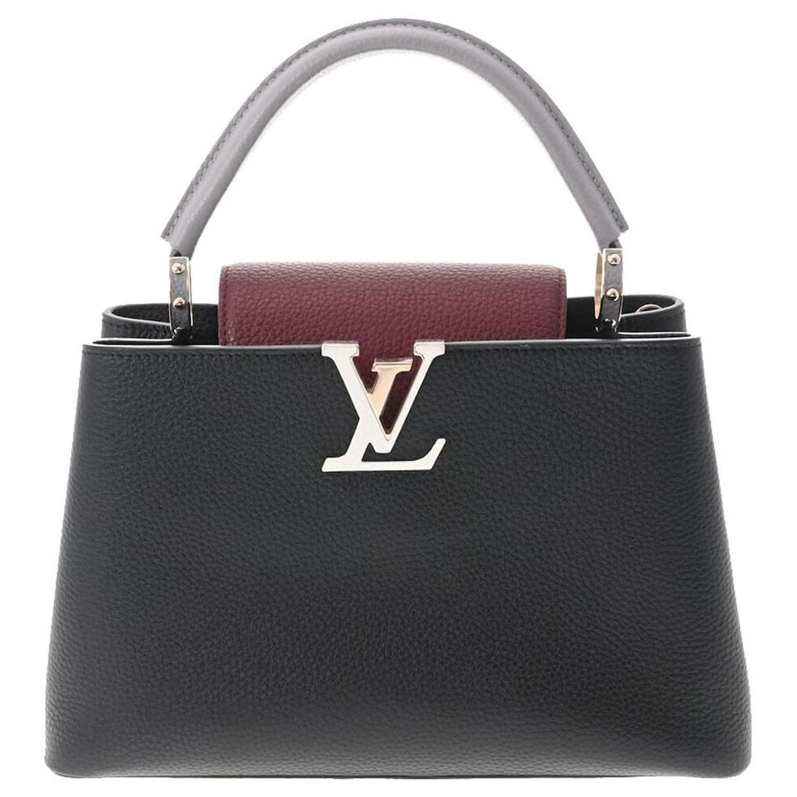 LOUIS VUITTON Taurillon Clemence Capucines MM M42253 Handbag from