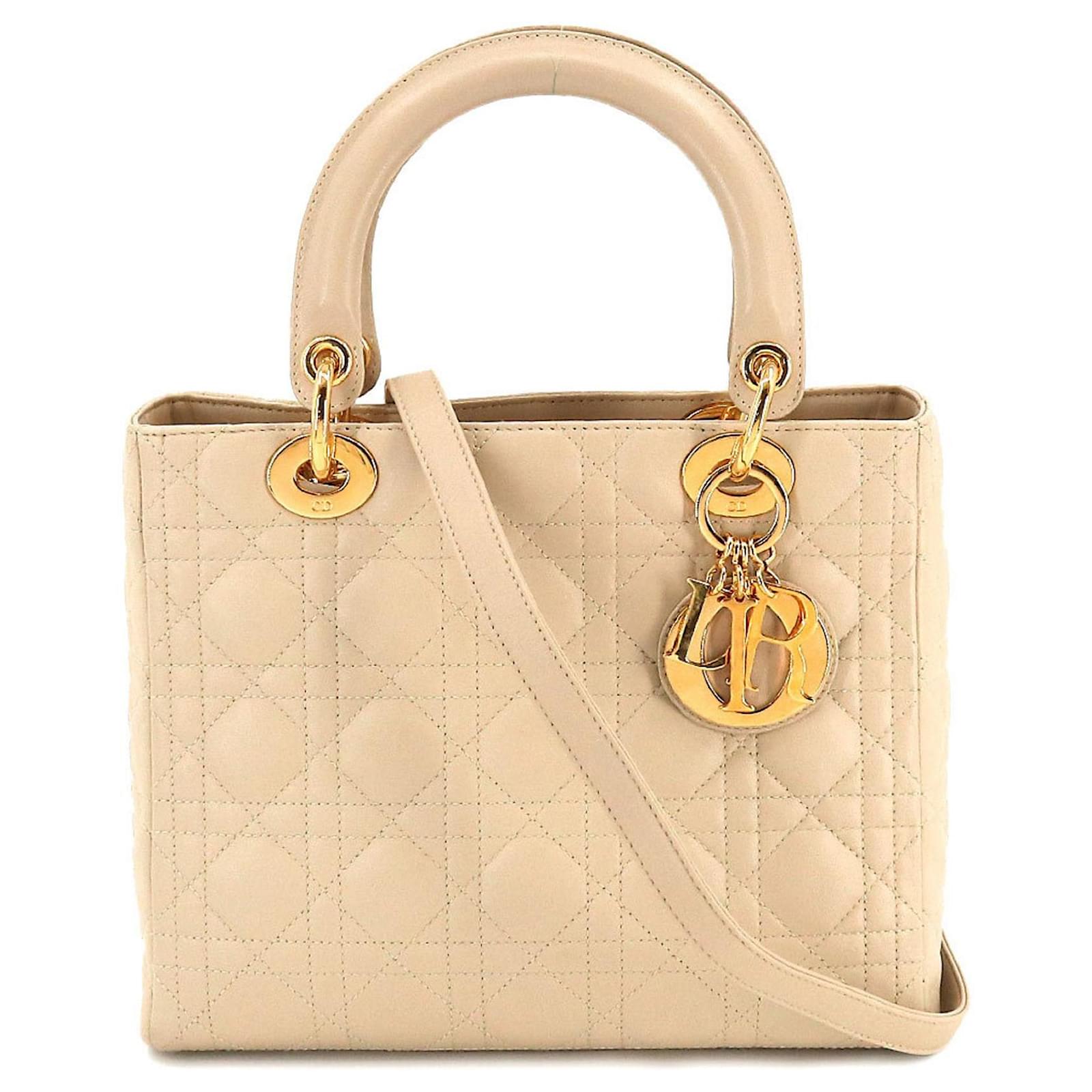 Lady dior medium beige sale