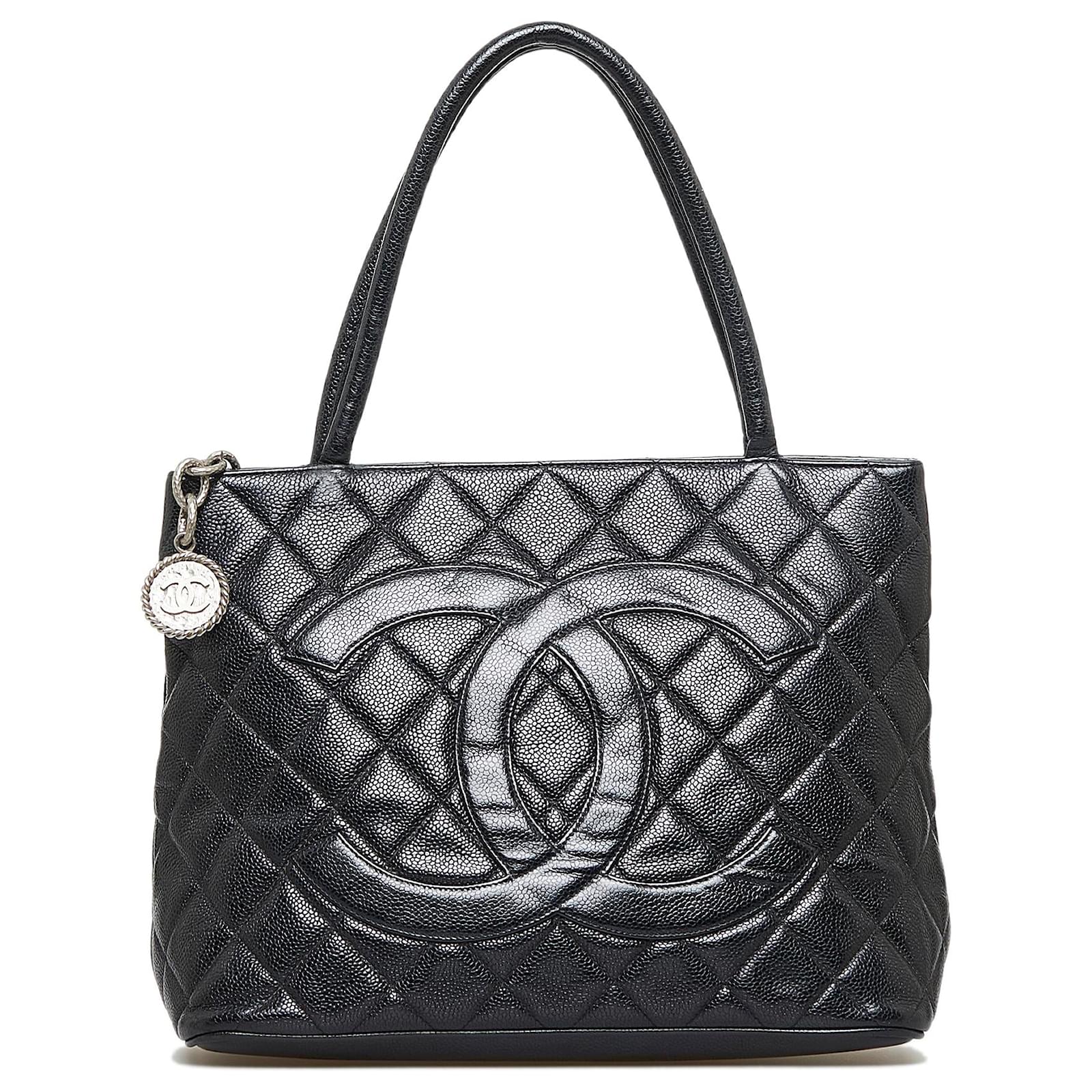 Chanel Pre-owned 2007 Medallion Leather Tote Bag - Black