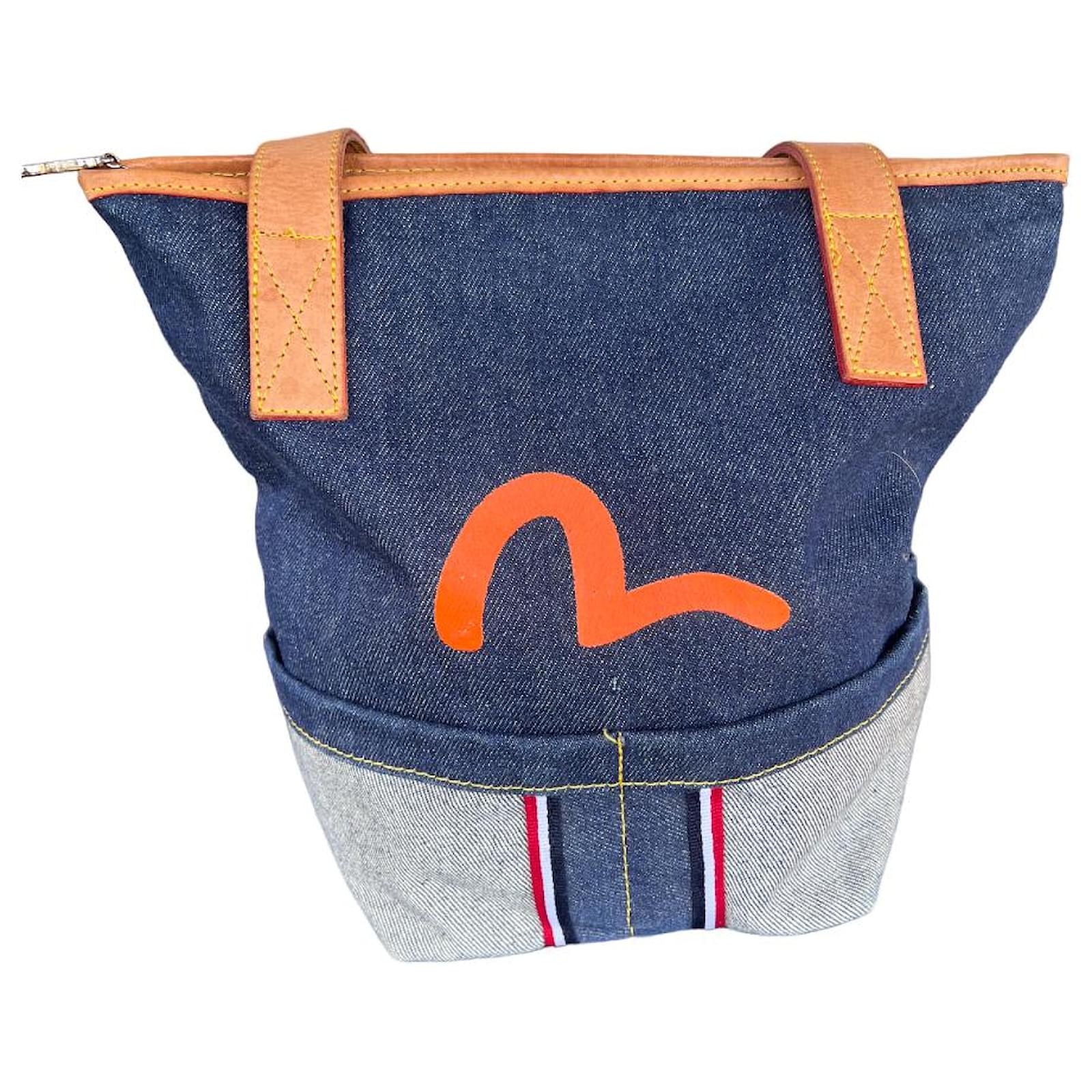 [レア]　EVISU 　ショルダーバッグ 入手困難】 EVIS エヴィス ショルダーバッグ カモメ デニム レザー