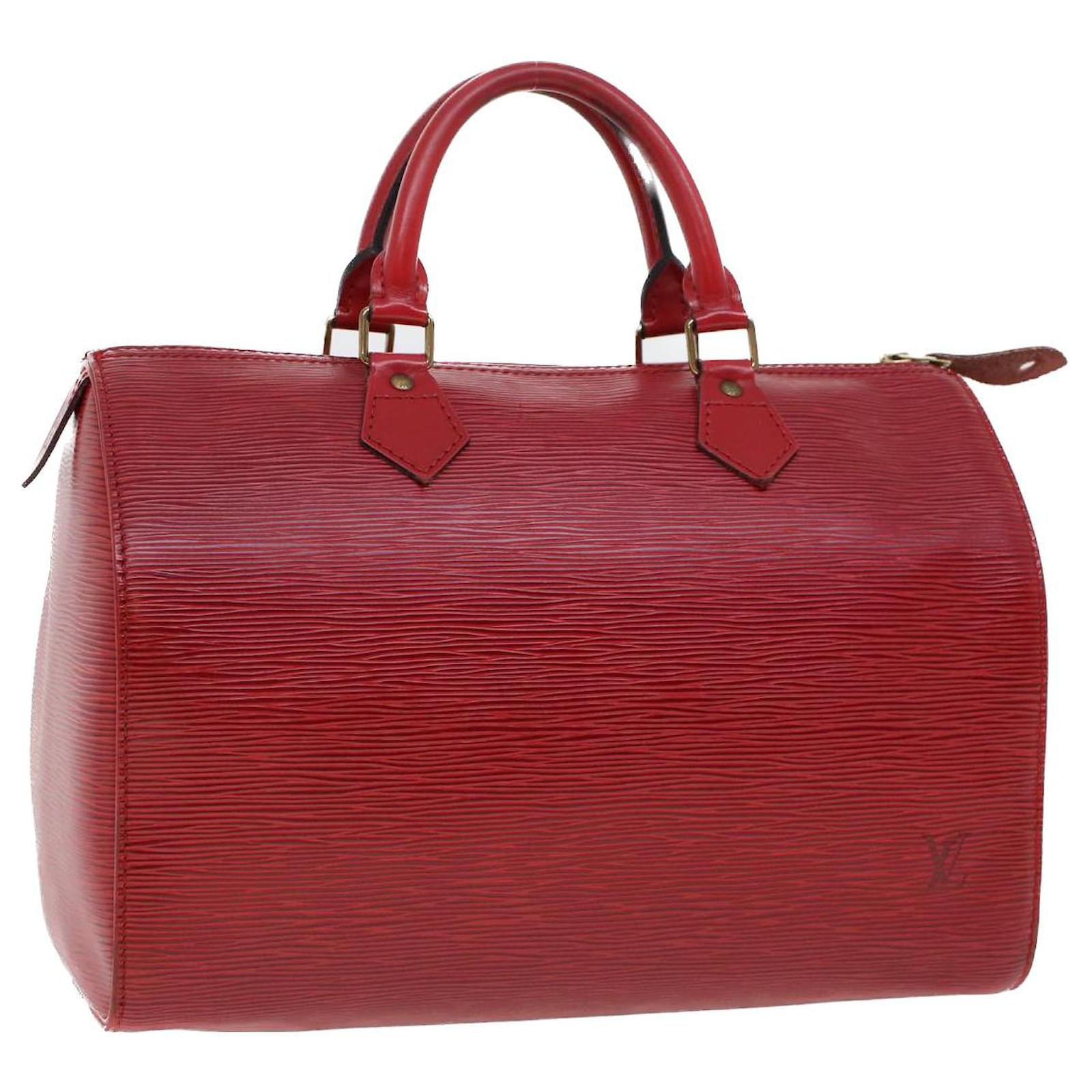 LOUIS VUITTON Epi Leather Red Speedy 30 Bag