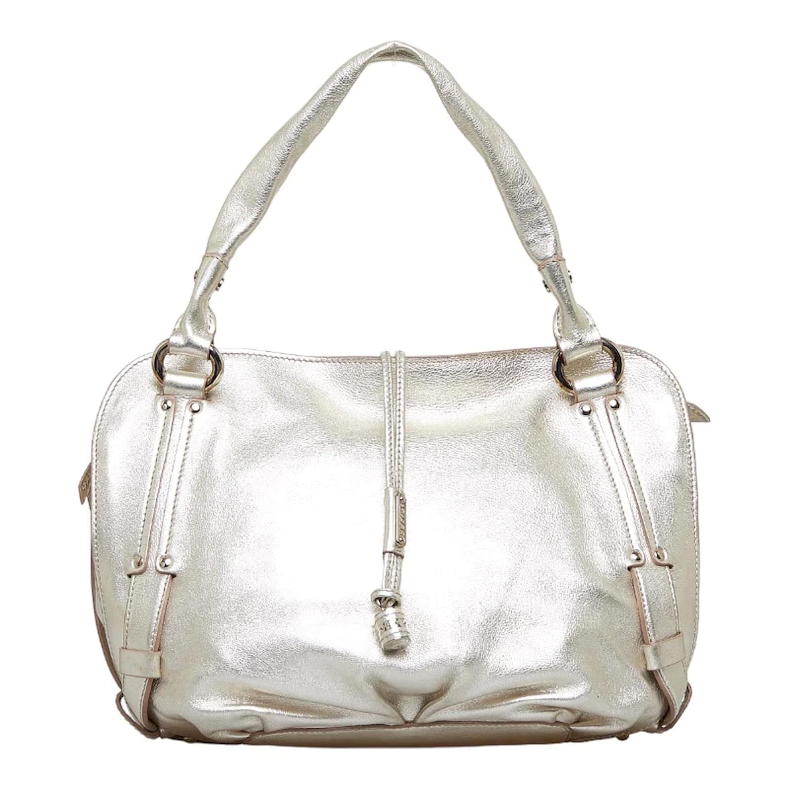 バッグ CELINE BITTER SWEET SILVER SHOULDER BAG Celine Metallic Silver Leather Large Bittersweet Hobo Celine
