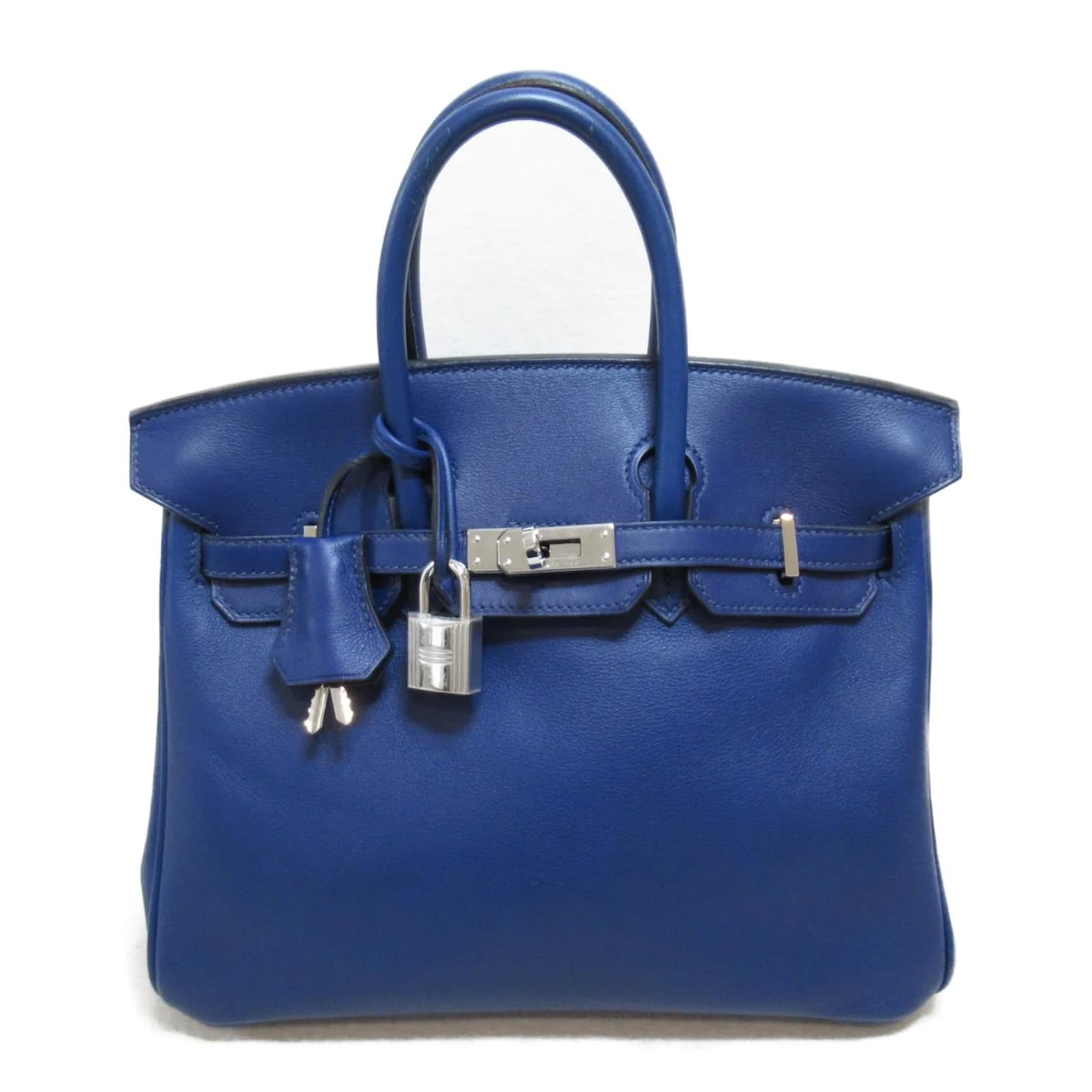 Hermès Swift Birkin 25 Blue Leather Pony-style calfskin ref.931099 - Joli  Closet