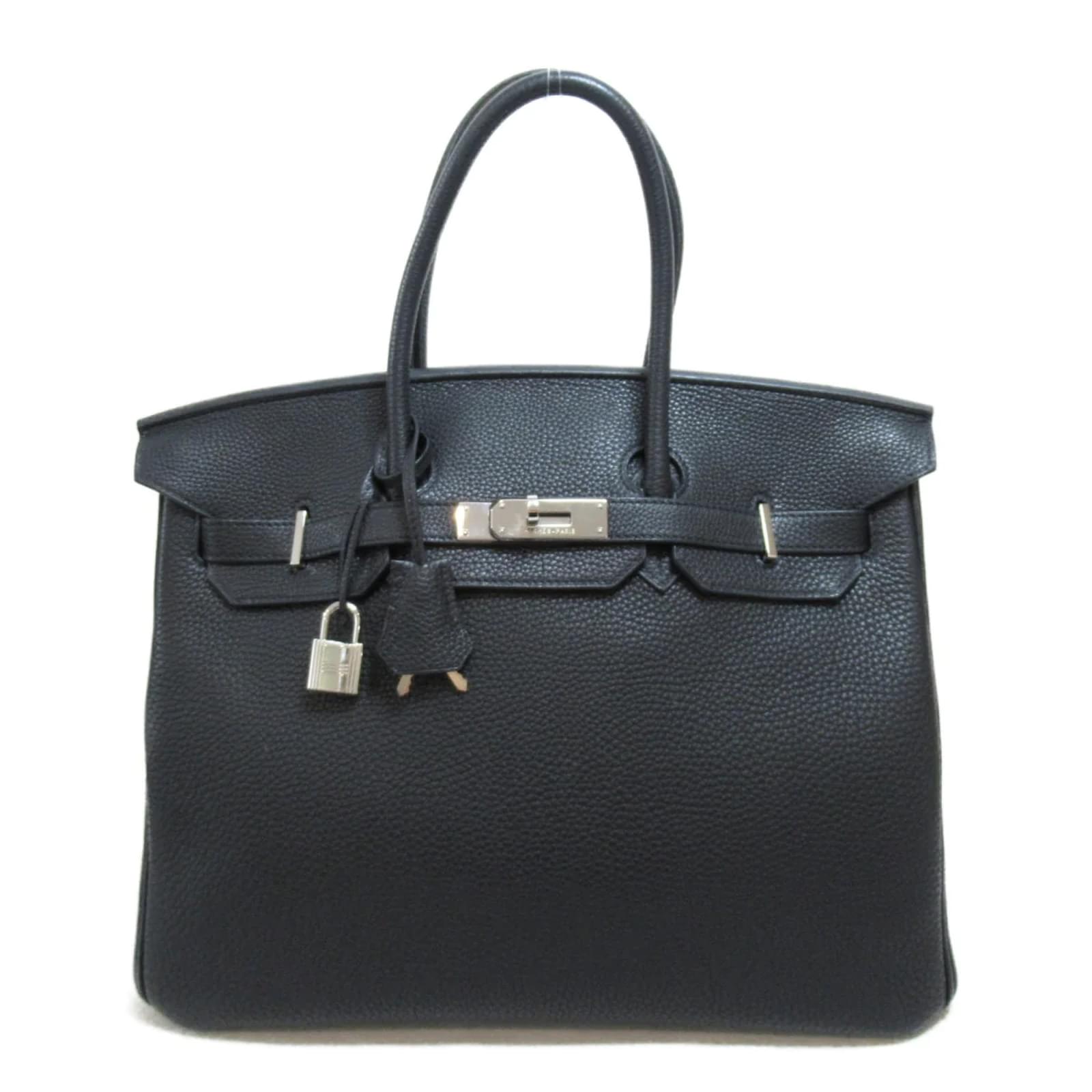 Hermès Togo Birkin 35 Black Leather Pony-style calfskin ref.931100 ...