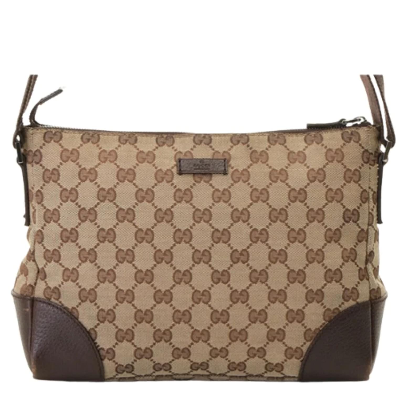 Gucci GG Canvas Messenger Bag 114273 Brown Cloth ref.931137 - Joli