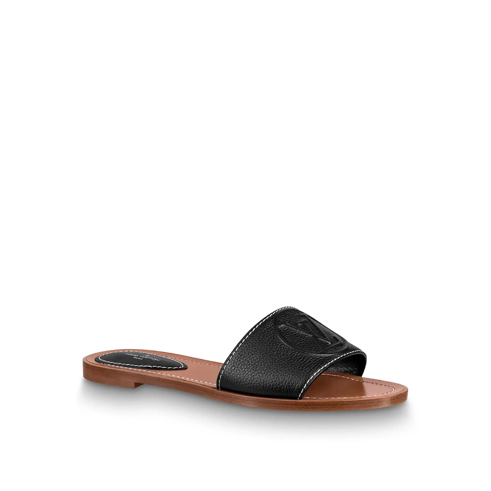 Louis Vuitton Pre-owned Women's Leather Sandals - Black - EU 38