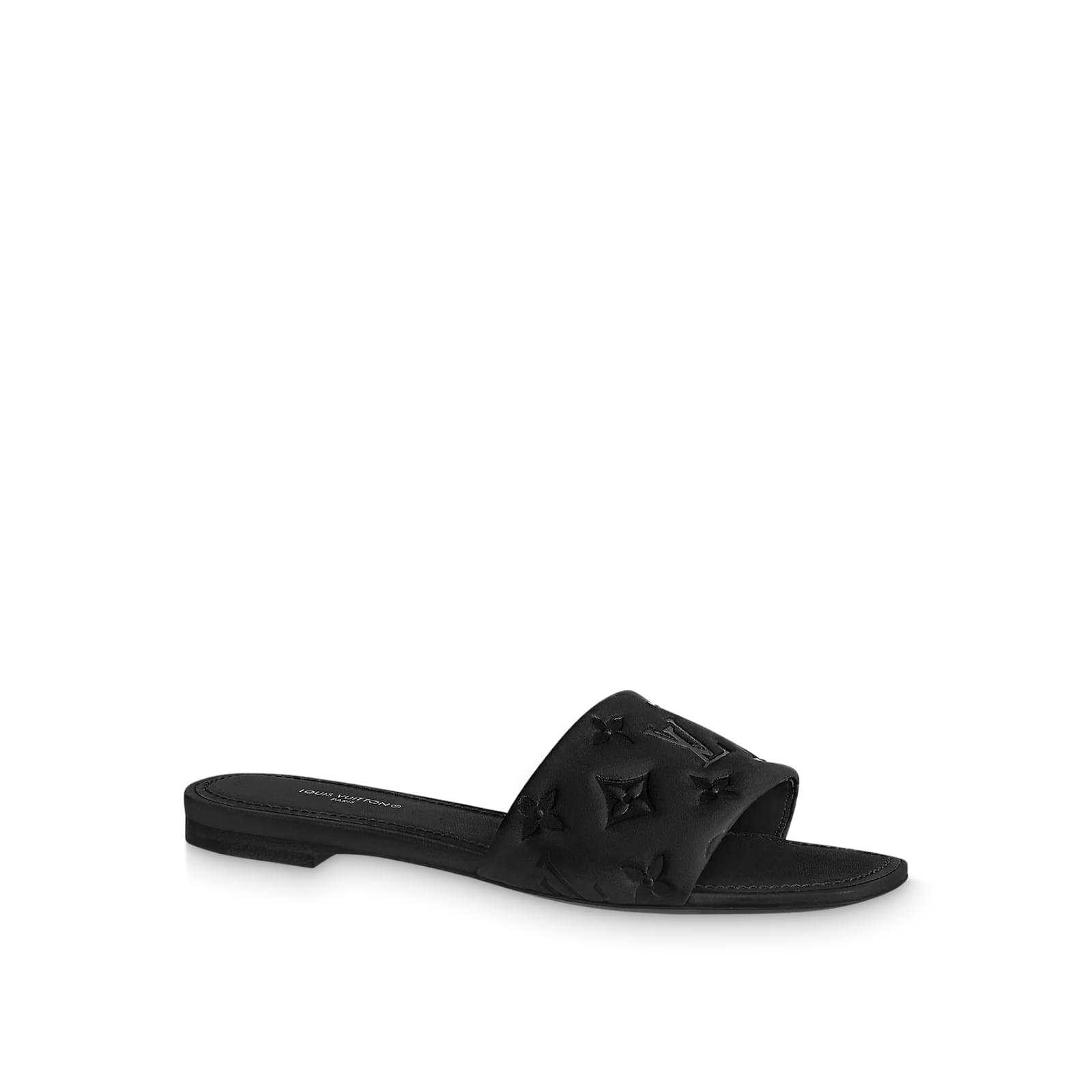 Sandal Louis Vuitton Black size 38 EU in Fur - 25277721