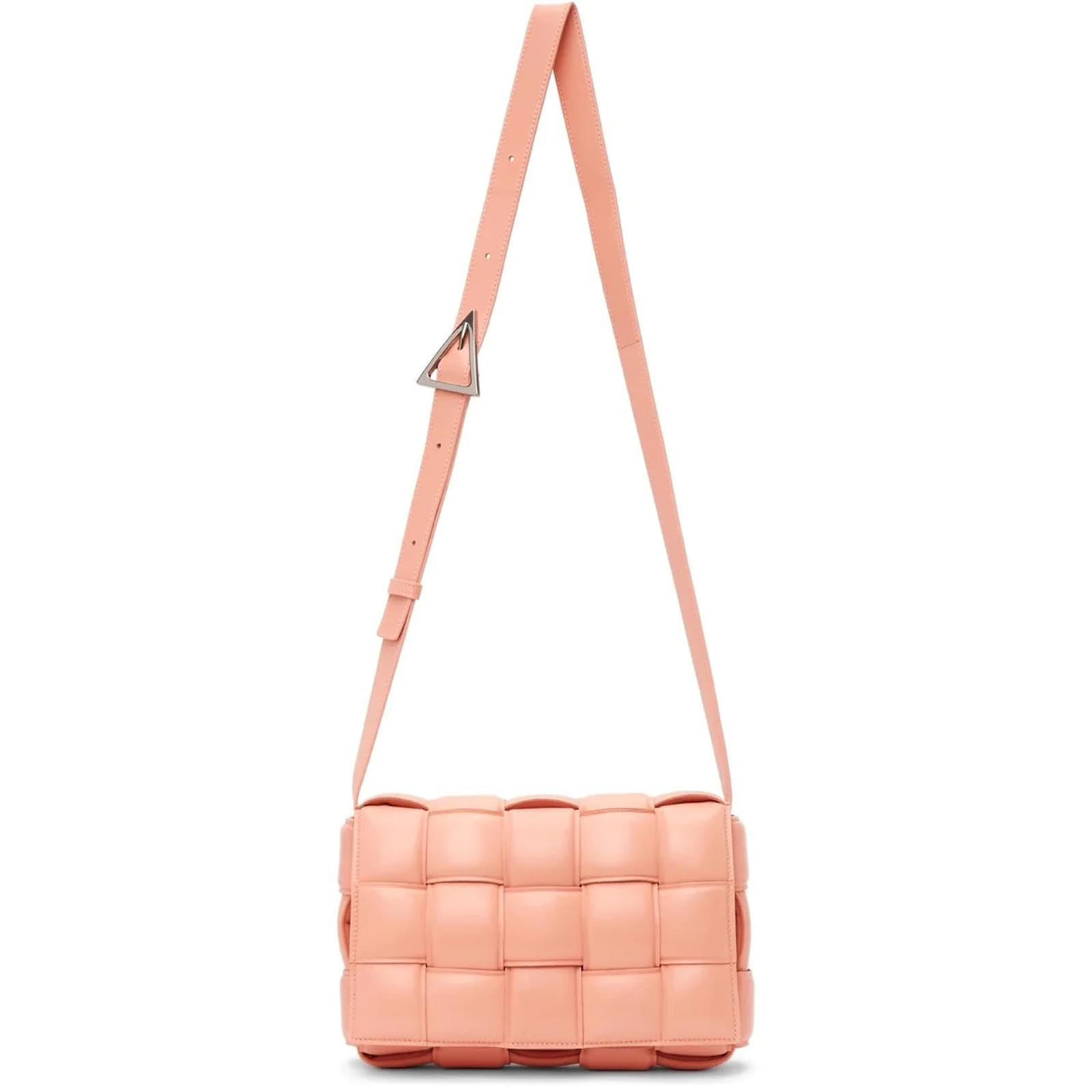 Bottega Veneta Loop Mini Intrecciato Leather Shoulder Bag In Pink