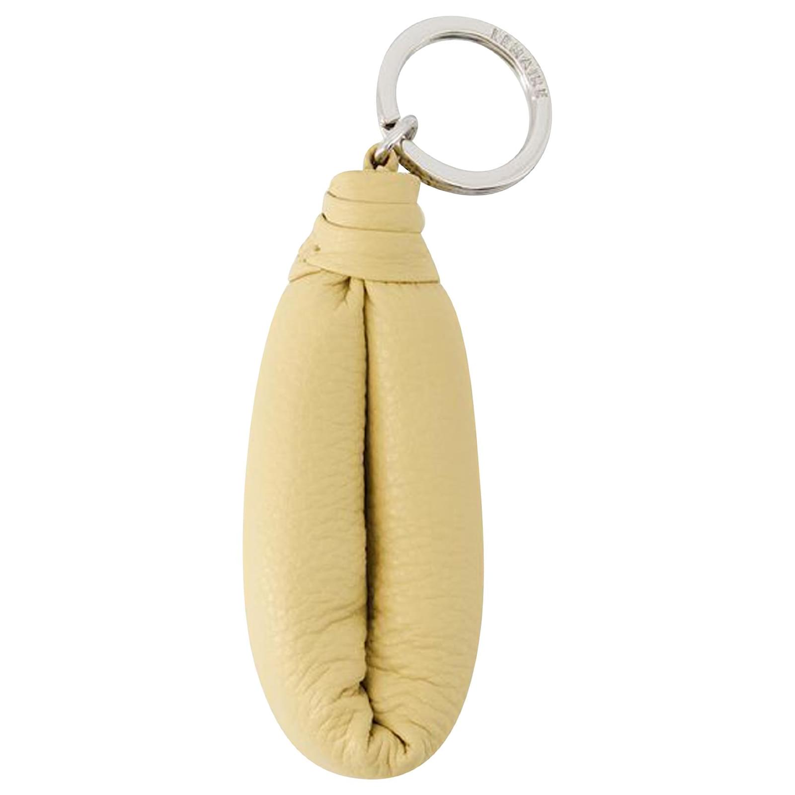 Wadded Key ring - Lemaire - Leather - Seashell Beige Pony-style