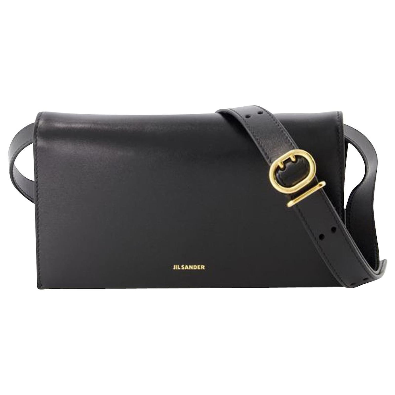 Jil Sander Mini Crescent Leather Shoulder Bag