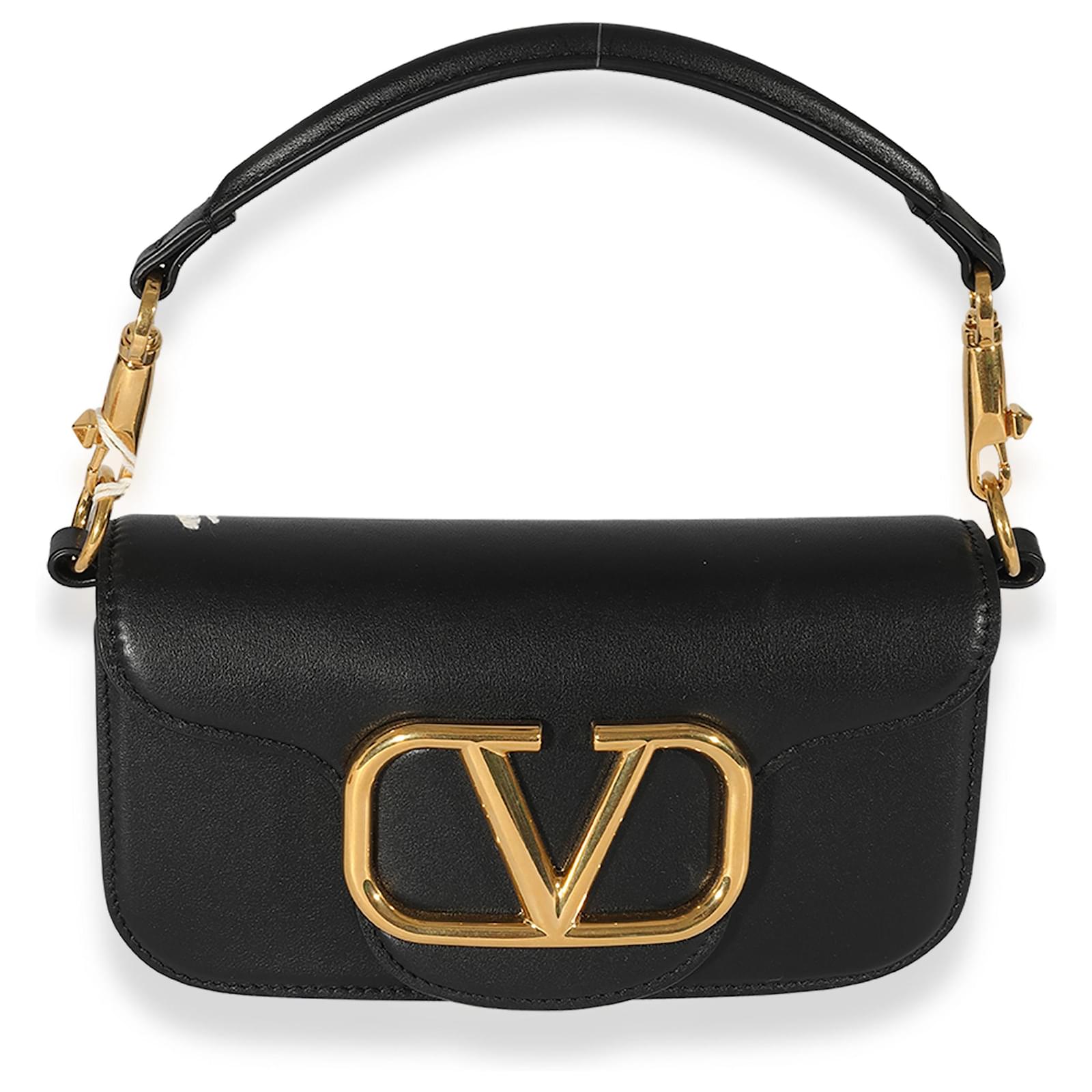 Valentino Loco Small Vlogo Calfskin Shoulder Bag Light Ivory