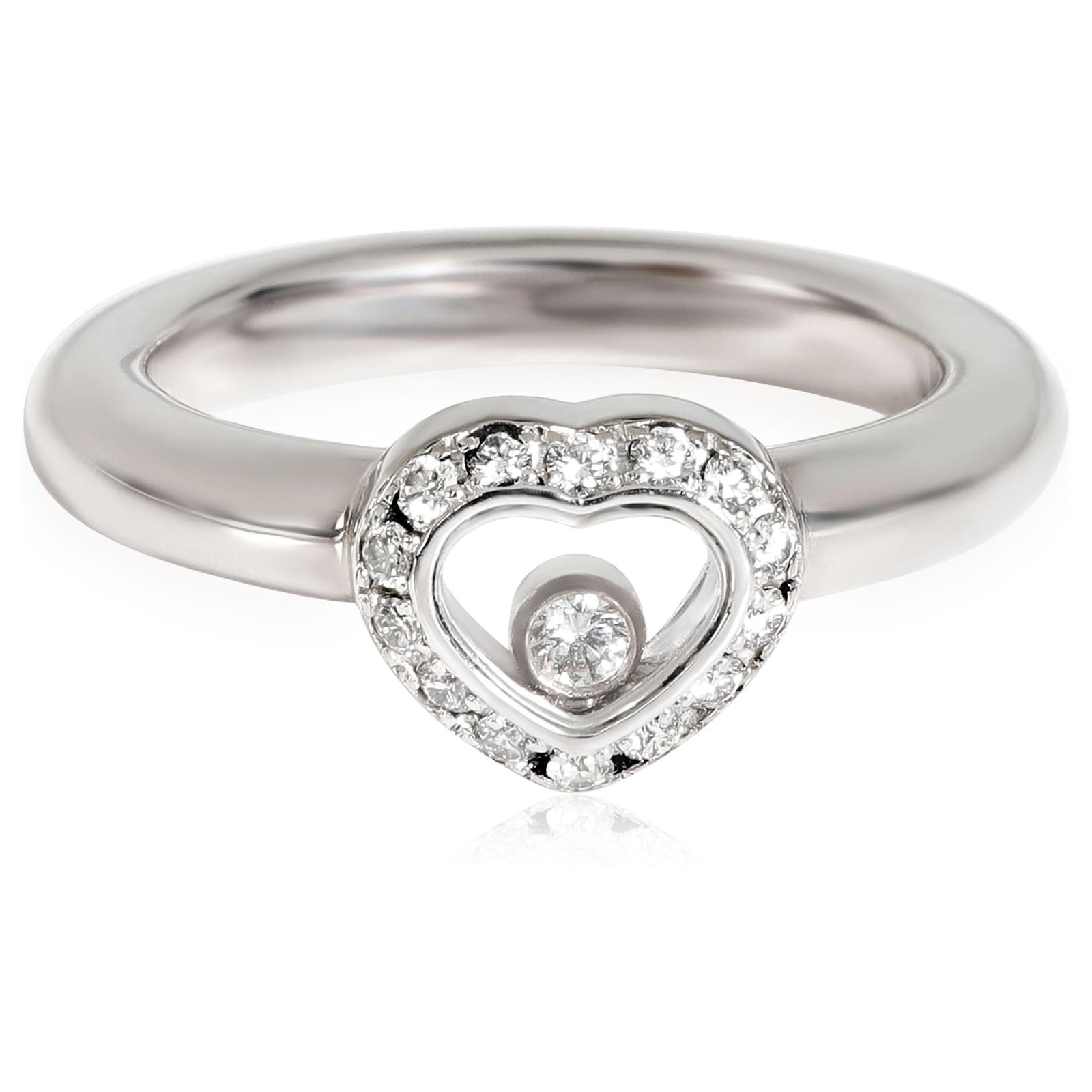 Chopard Happy Diamond Icon Ring in 18K white gold 0.19 ctw Silvery ...