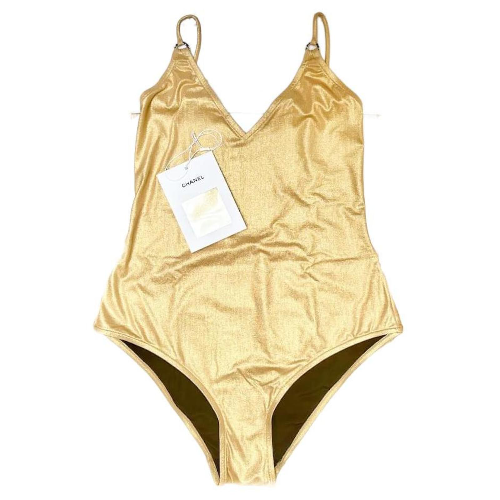 Swimwear Chanel T.40 Light Gold Swimsuit Size L Inter