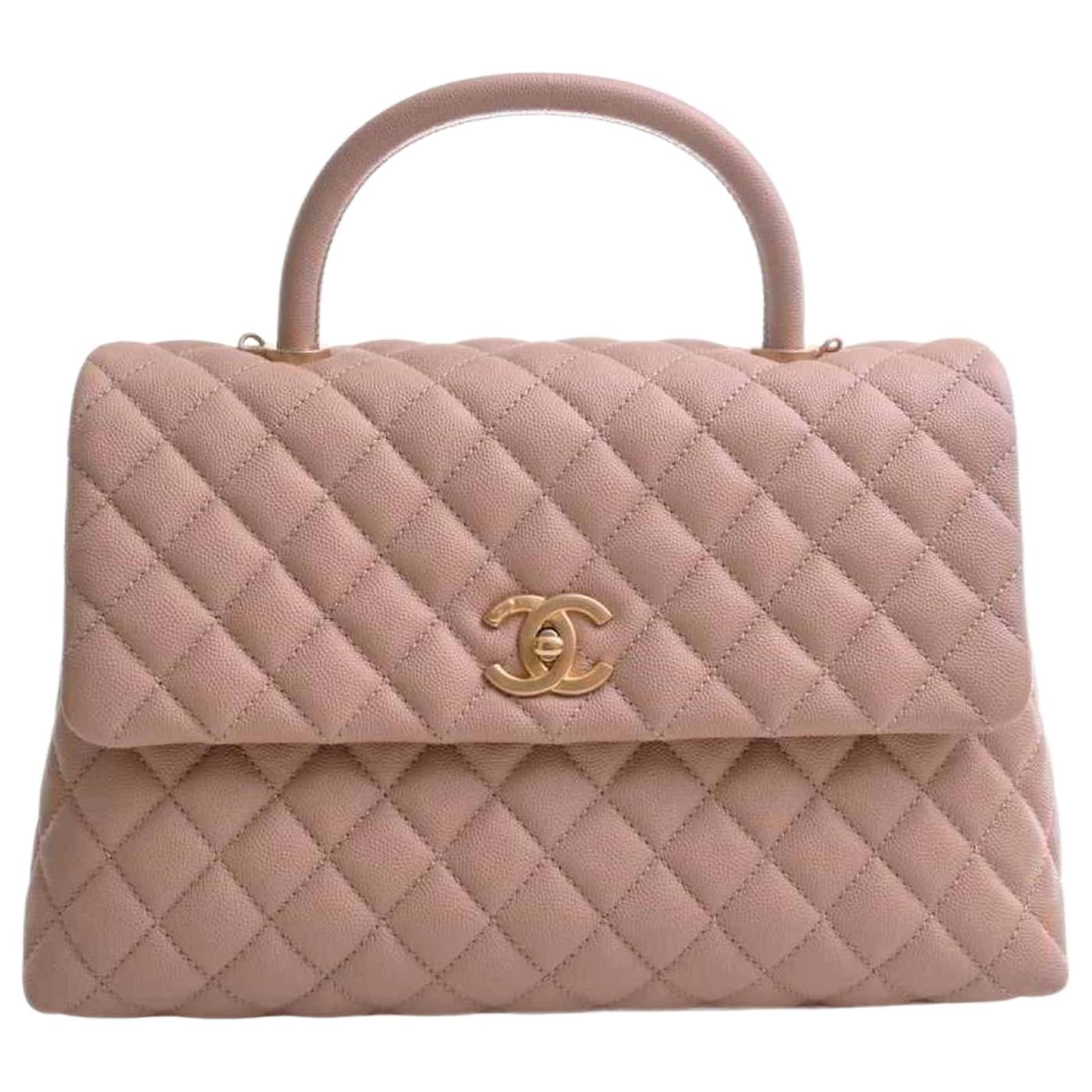 Chanel Coco Handle handbag Pink Leather ref.932807 - Joli Closet