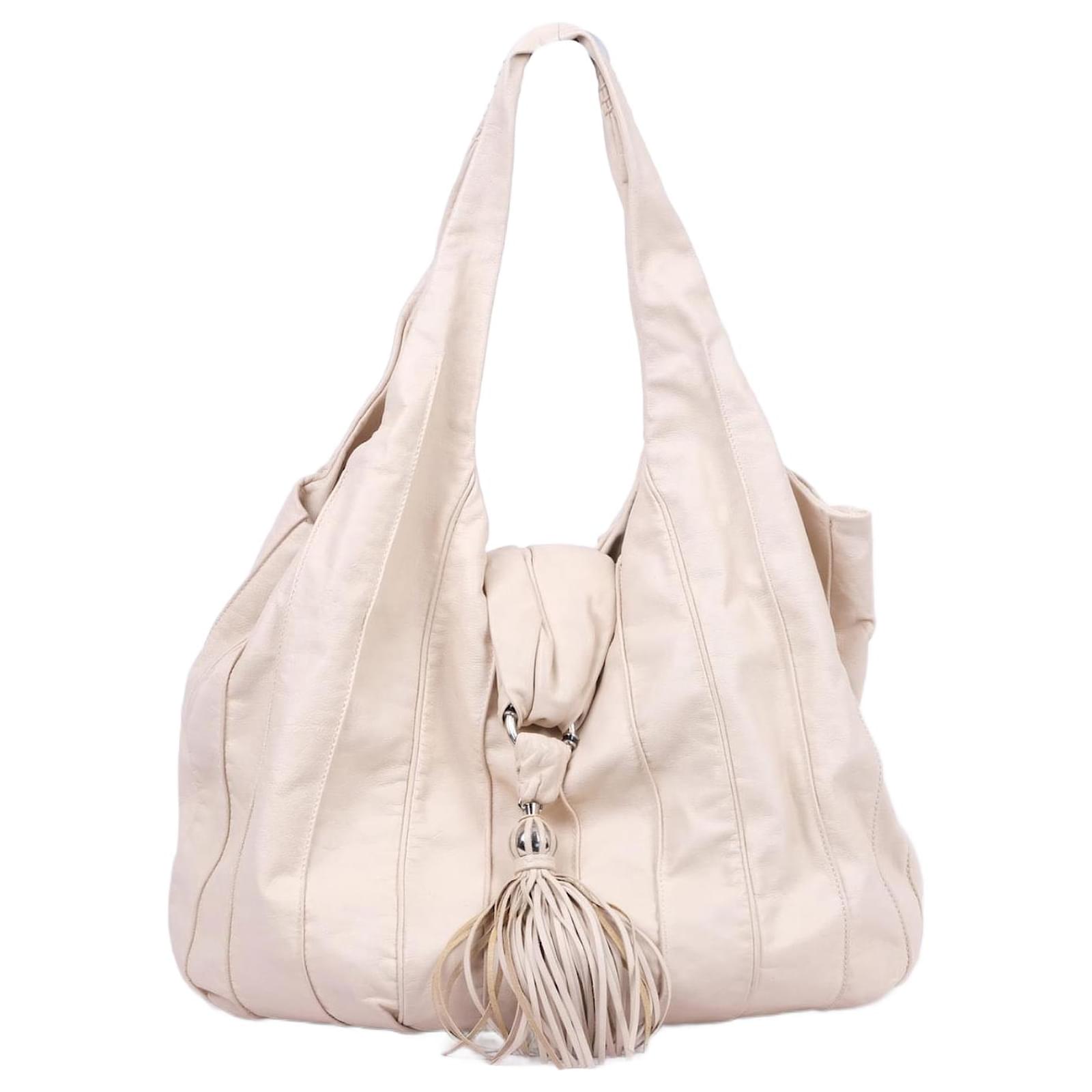 LANCEL Bolsos de cuero Beige Joli Closet