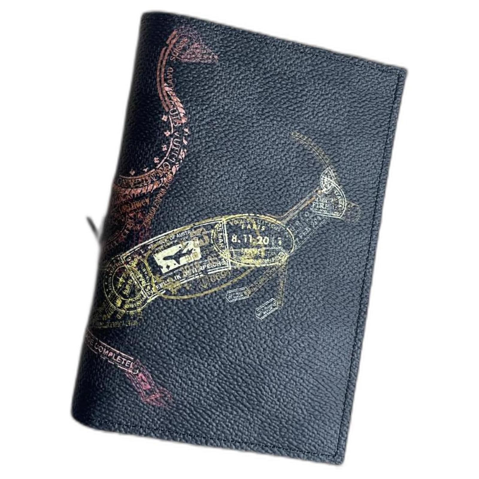 Designer Passport Cover in Damier Graphite Canvas