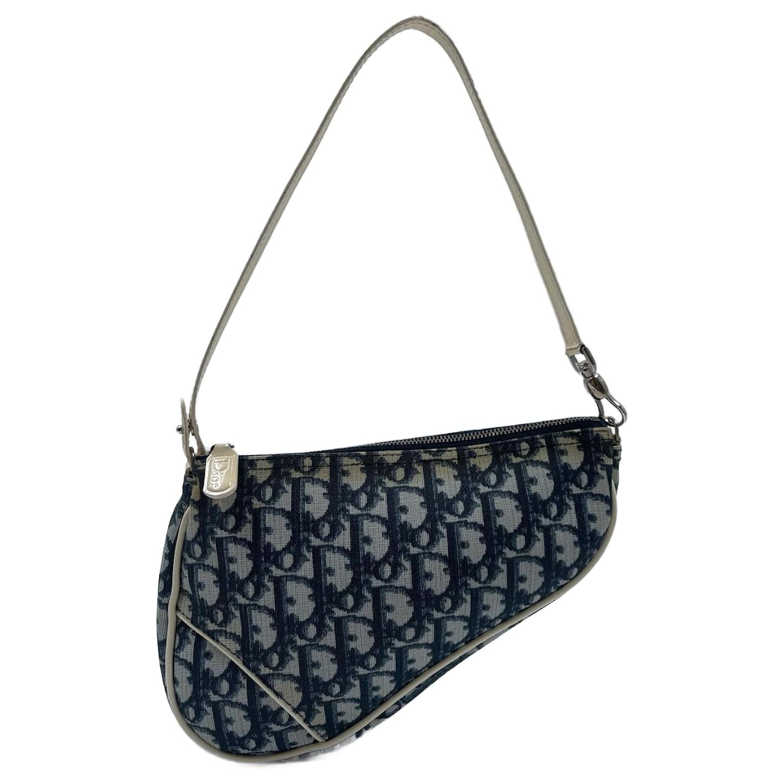 Saddle Mini Vintage bag in blue monogram canvas