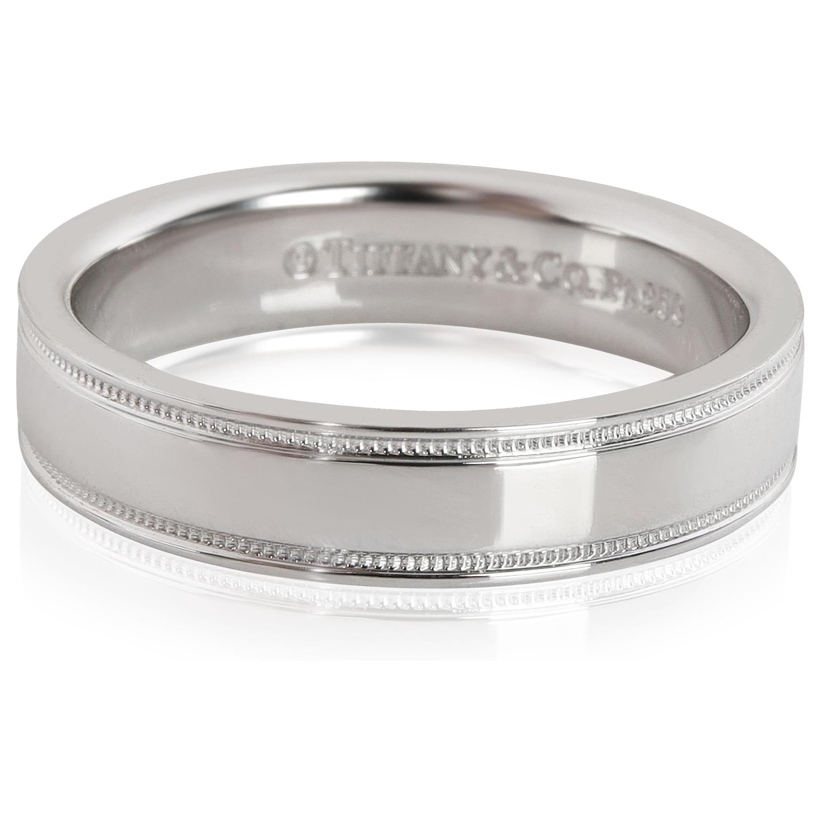 Tiffany & Co. Tiffany Together Double Milgrain Band in Platinum Silvery ...