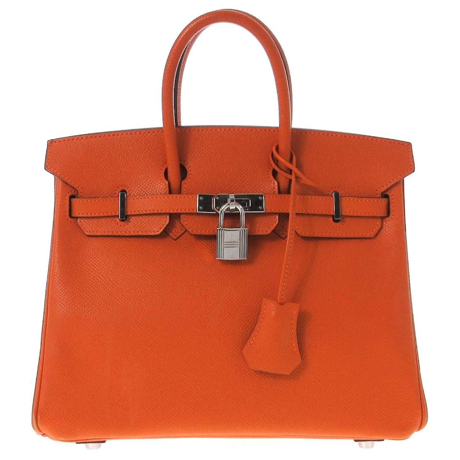 Hermès HERMES BIRKIN 25 Orange Leather ref.933300 Joli Closet